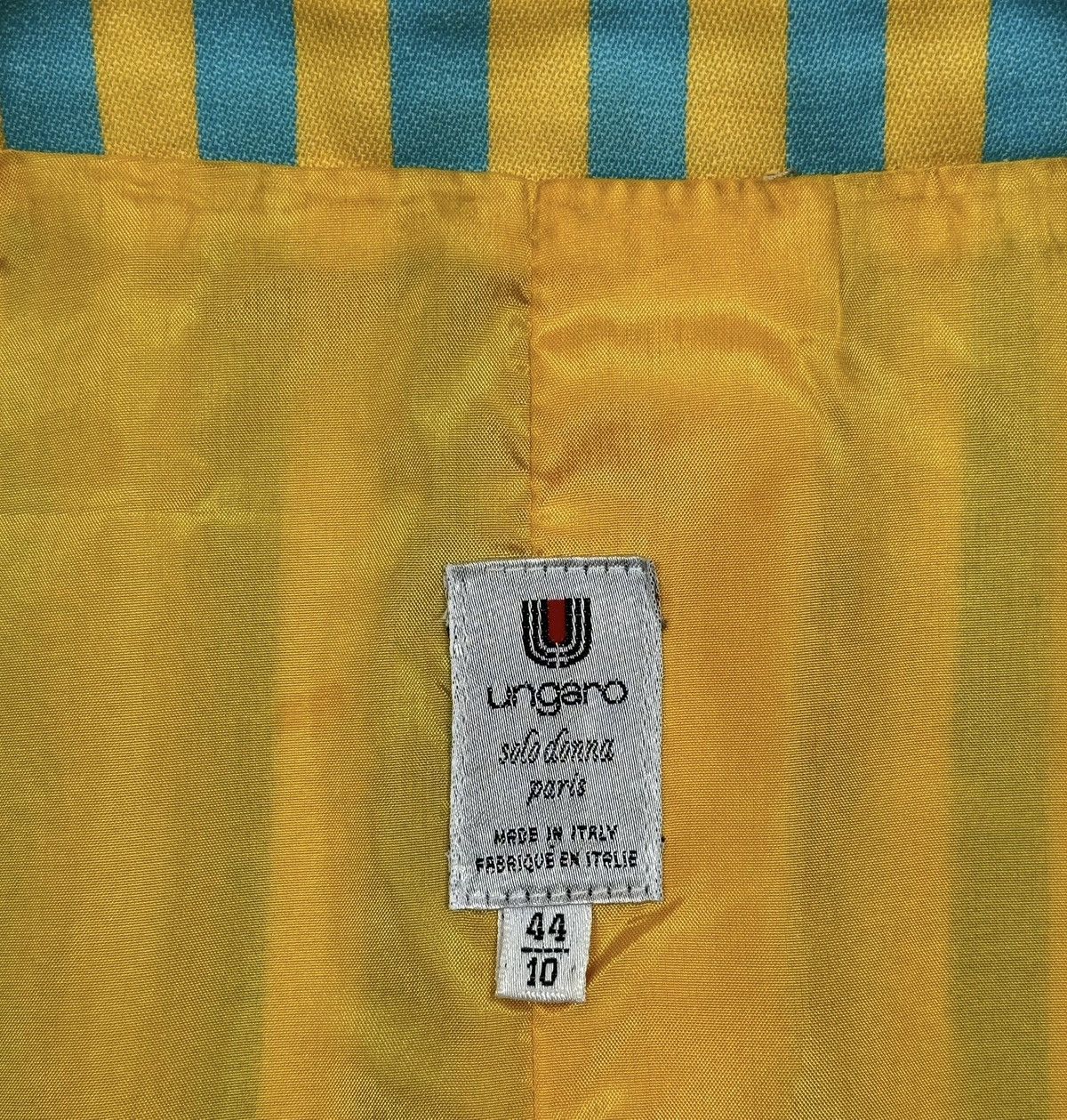 Ungaro Paris × Vintage Vintage Ungaro Paris Striped Blazer Jacket Wool Size 44 Size M / US 6-8 / IT 42-44 - 15 Thumbnail