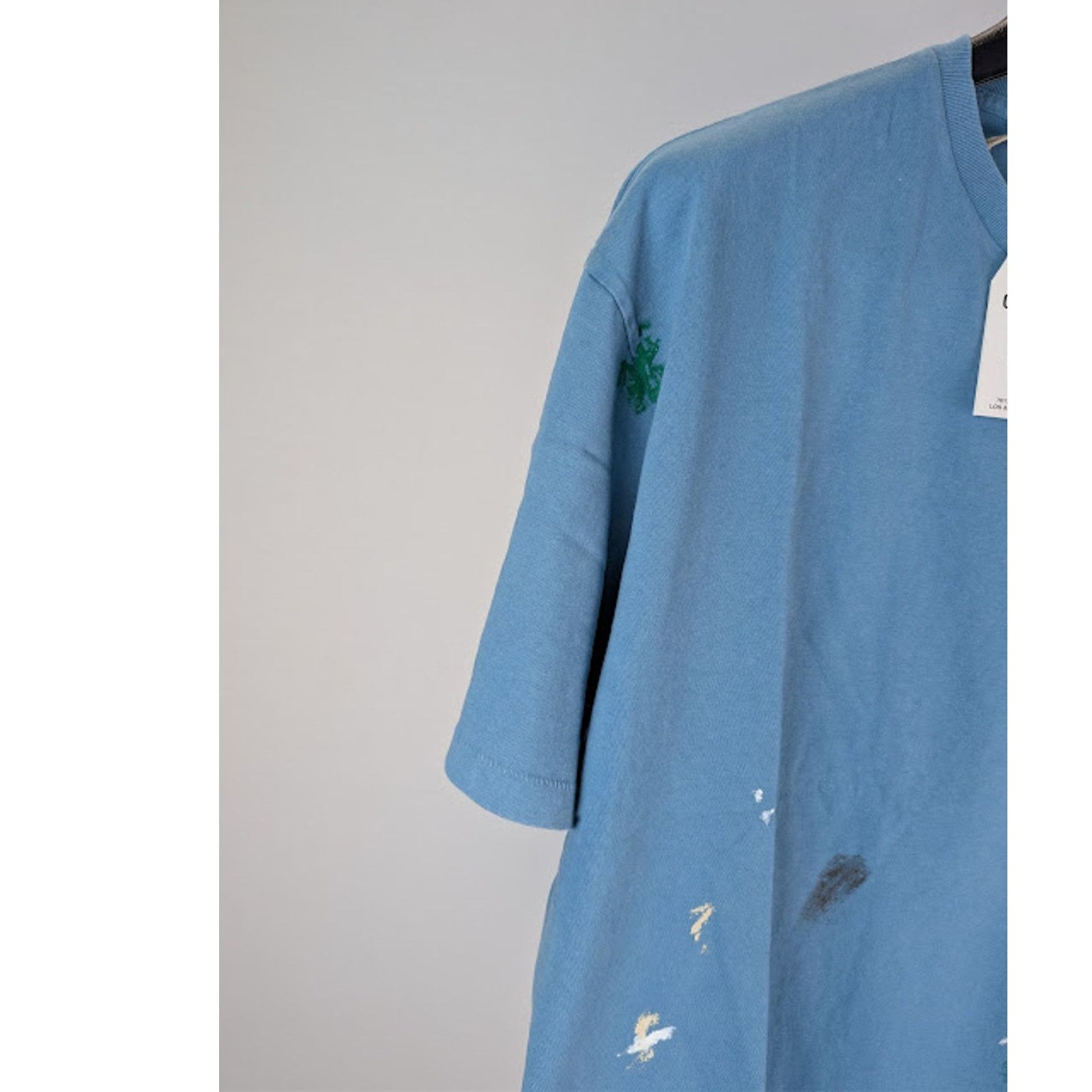 Gallery Dept. o1rshd1 Q:2 / Vintage Logo Painted T-Shirt in Dusty Blue Size US XXL / EU 58 / 5 - 6 Thumbnail