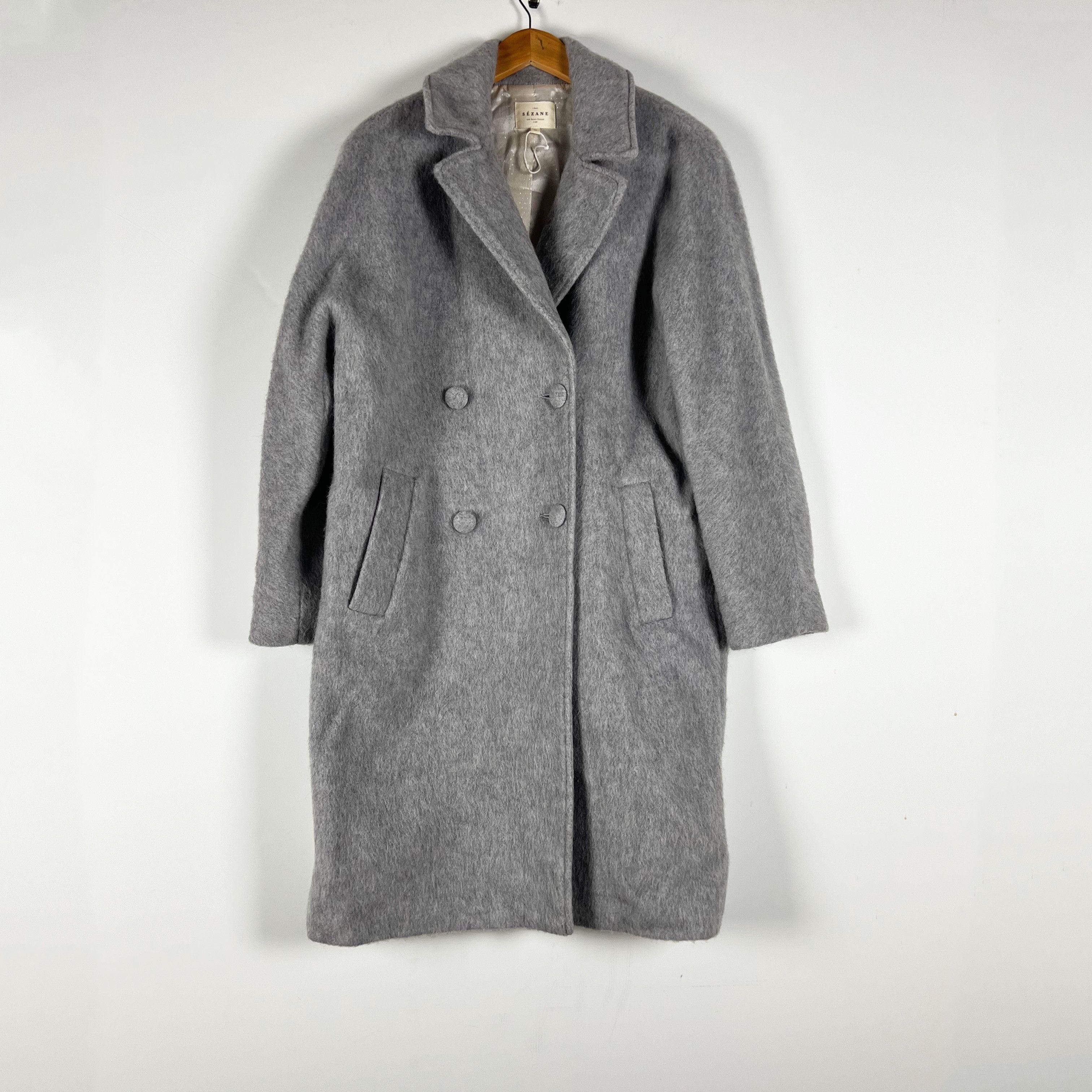 Sezane Sezane Jim Wool Blend Fuzzy Double Size S / US 4 / IT 40 - 1 Thumbnail