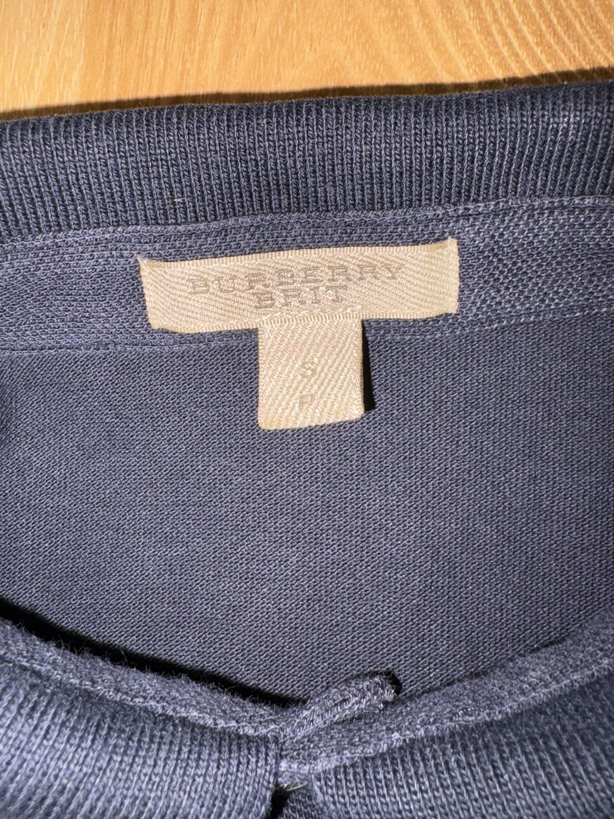 Burberry Prorsum Burberry Brit Navy Piqué Polo - Tonal Logo - Small Size US XXS / EU 40 - 6 Thumbnail