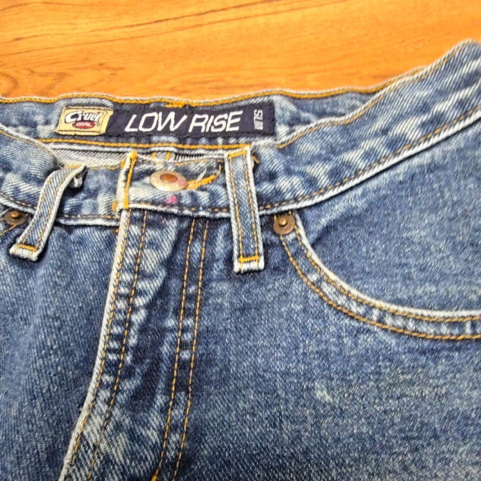 Other Cruel Low Rise Jeans Small Wash Denim 0 Slim Vintage Style Size 25" / US 0 / IT 36 - 5 Thumbnail