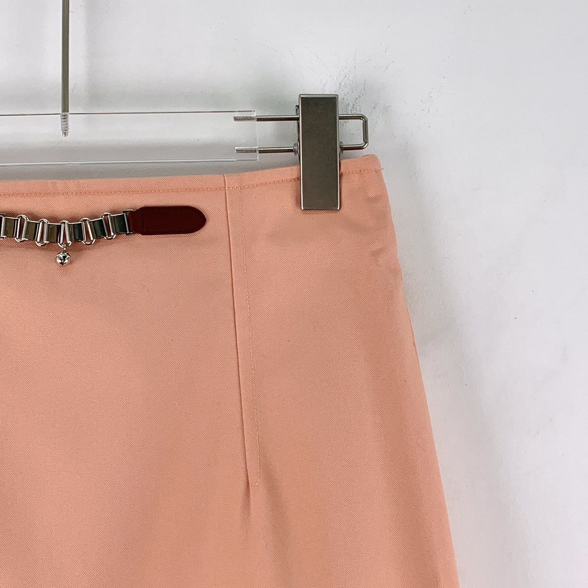 Hermes Hermes, Orange Pink Bell Chain Decor Casual Skirt K26WX Size 26" / US 2 / IT 38 - 3 Thumbnail