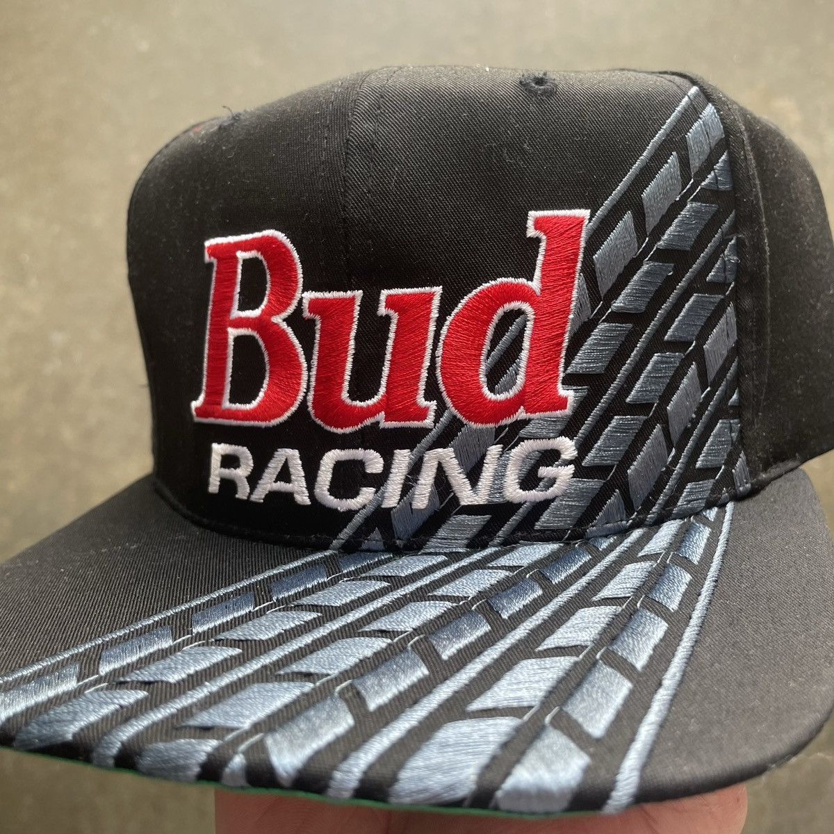 Budweiser × Vintage Vintage 90s Bud Racing Budweiser Snapback Hat Black Nascar Size ONE SIZE - 4 Thumbnail