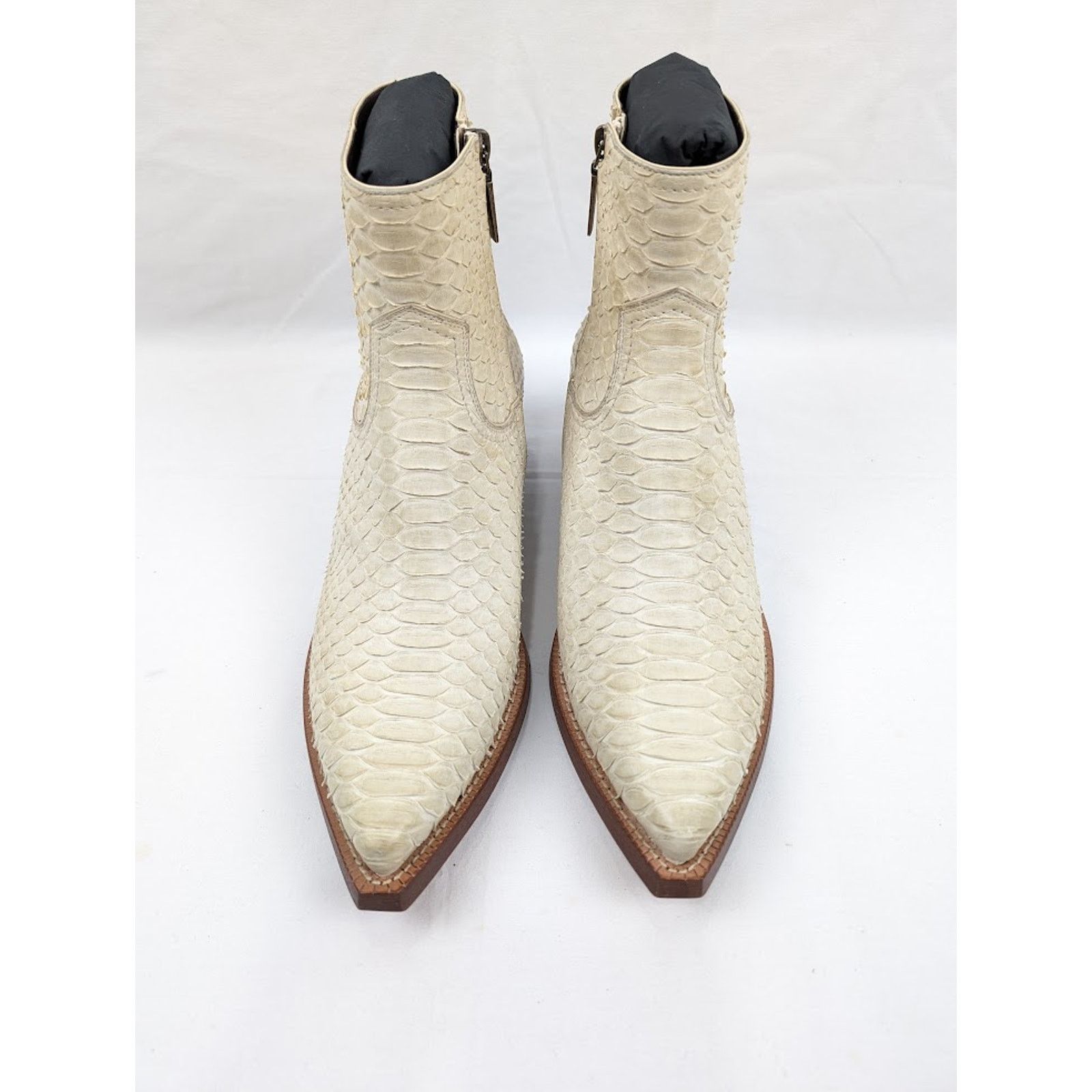Saint Laurent Paris o1rshd1 Lukas 40 Zip Boots in Cream Size US 9.5 / EU 42-43 - 14 Thumbnail
