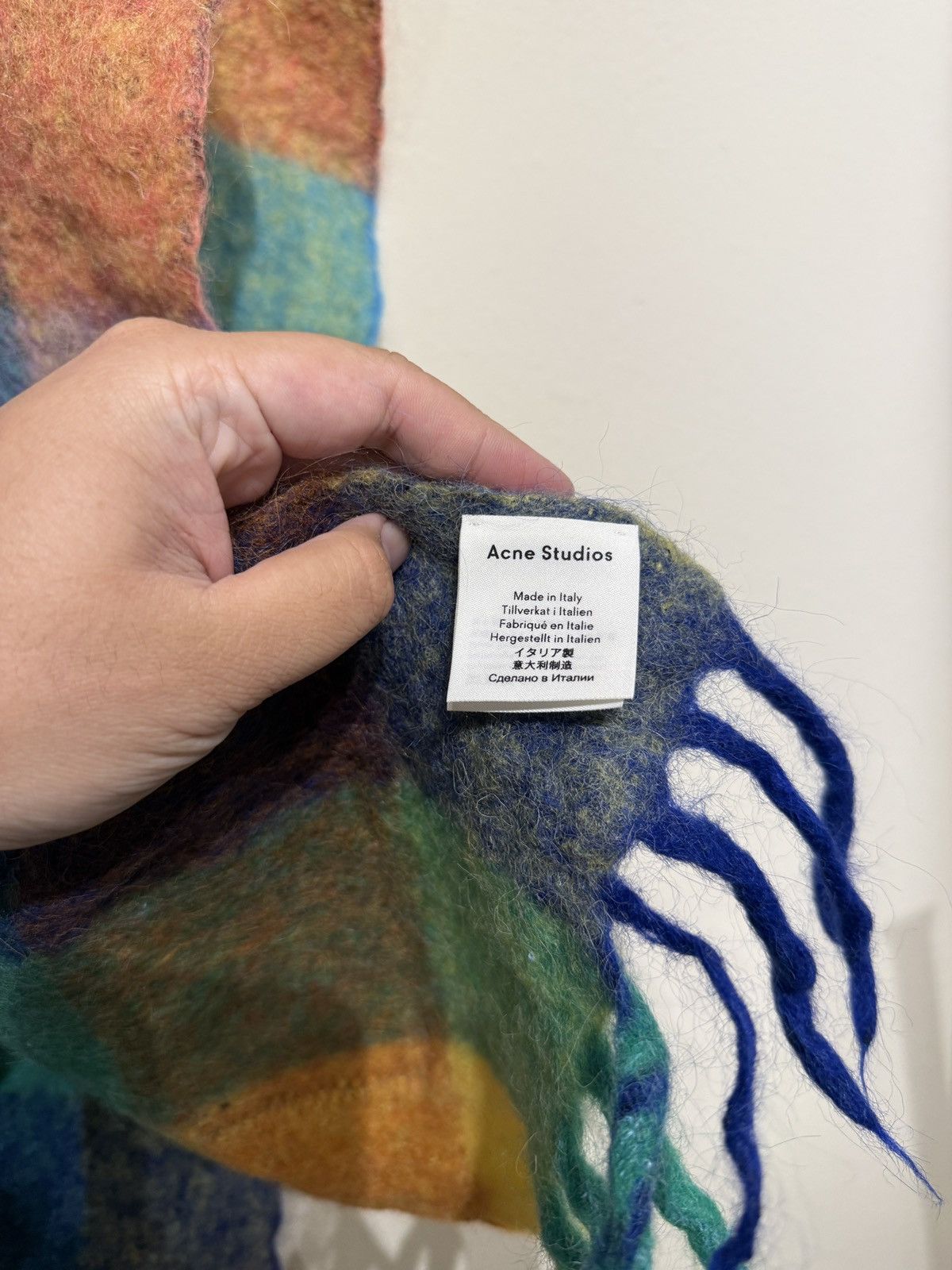 Acne Studios Acne Studio Mohair Checkered Scarf Size ONE SIZE - 6 Thumbnail