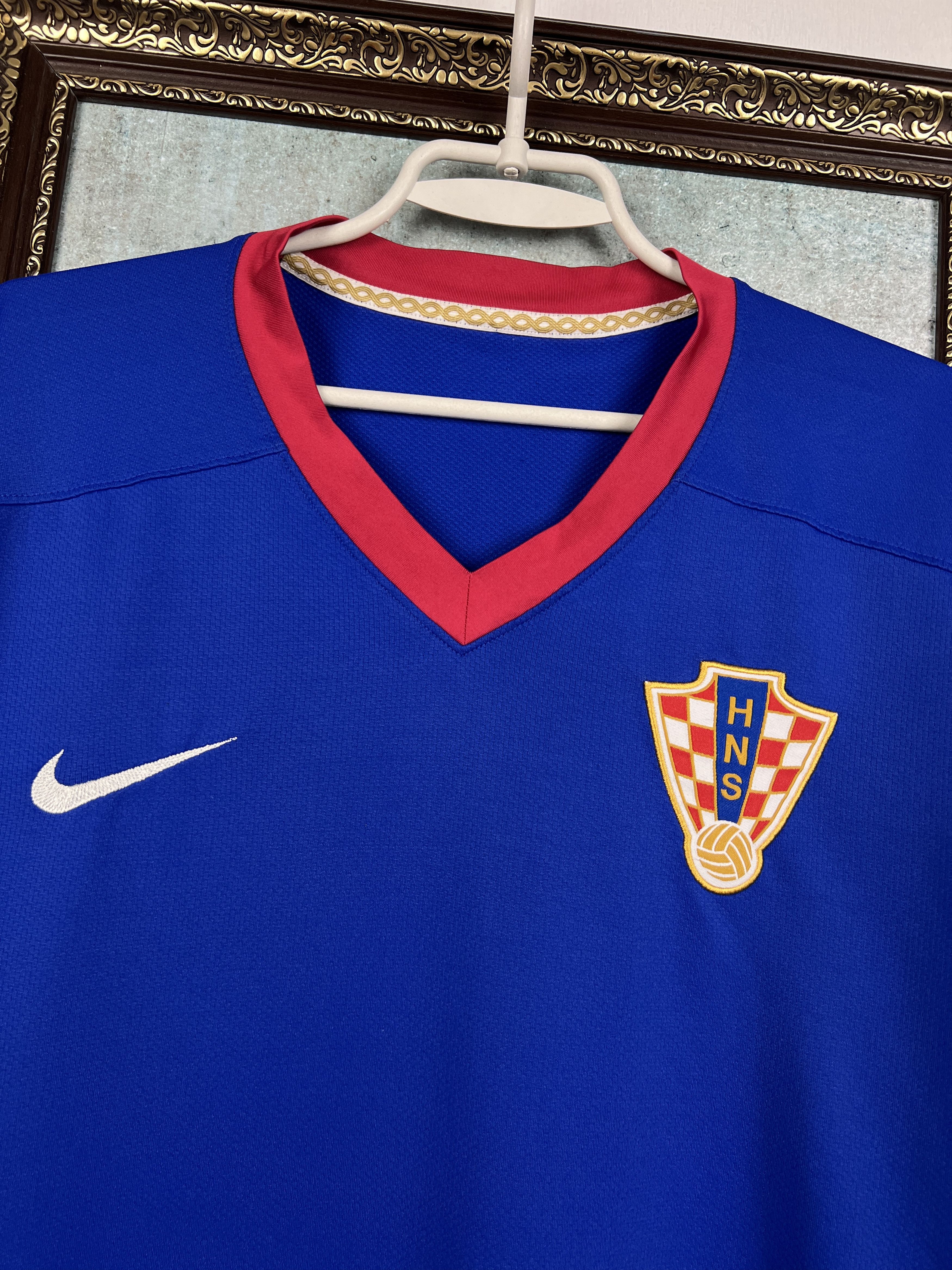 Nike Croatia Away football shirt 2007 Soccer Nike Jersey Trikot Size US XXL / EU 58 / 5 - 3 Thumbnail