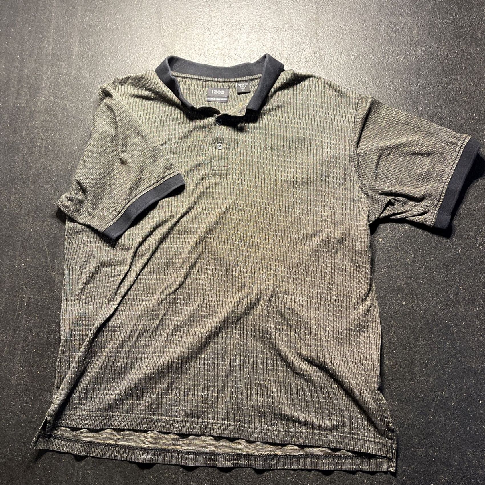 Izod IZOD Polo Short Sleeve Multicolor Ringer Golf Polo Mens XL Regular Cotton 100% Breathable Tropical Pattern Golf Casual Summer Shirt Size US XL / EU 56 / 4 - 5 Thumbnail