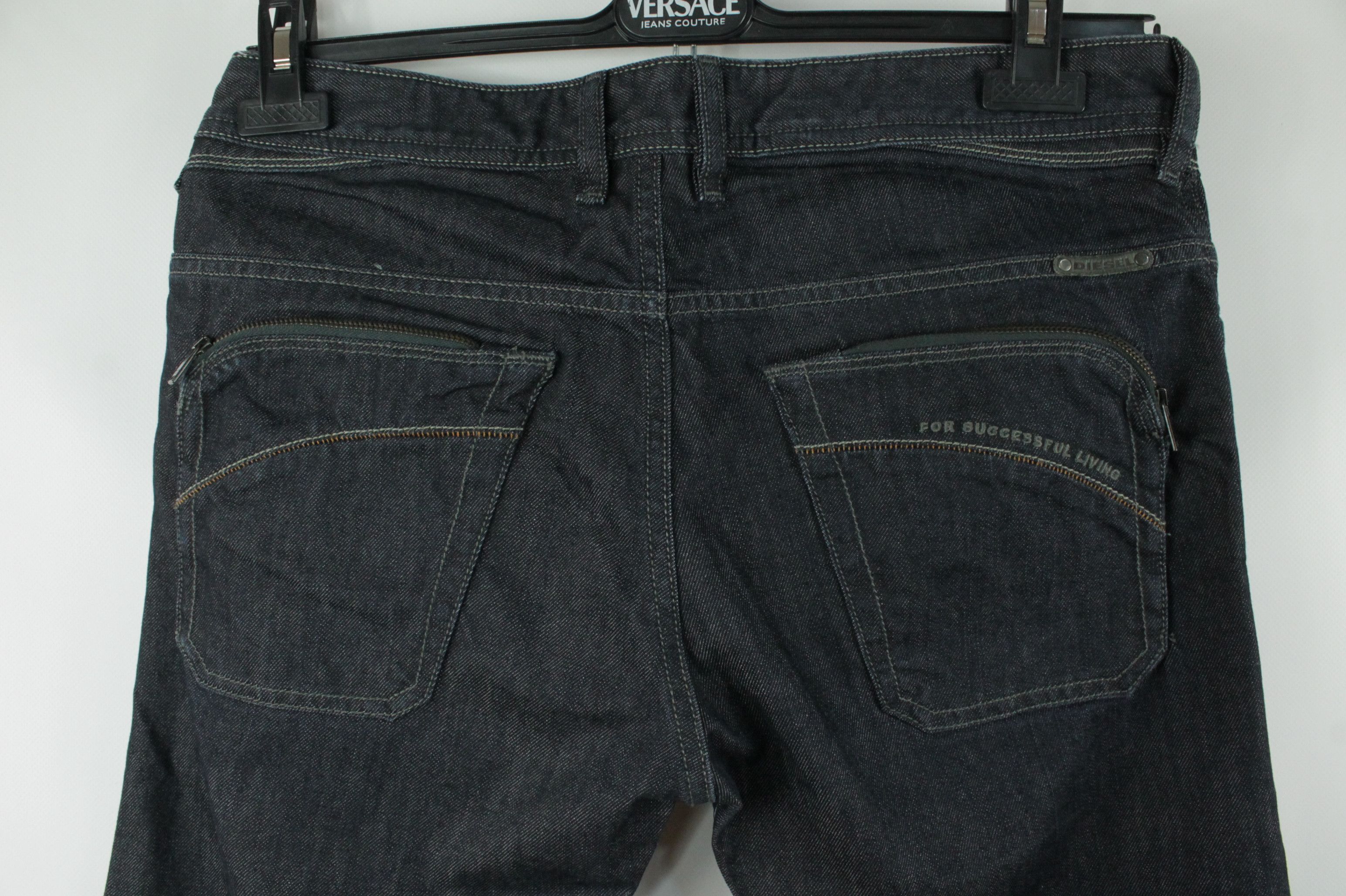 Diesel 00s Diesel Poiak Regular Slim-Tapered Indigo Denim Jeans Size US 32 / EU 48 - 5 Thumbnail