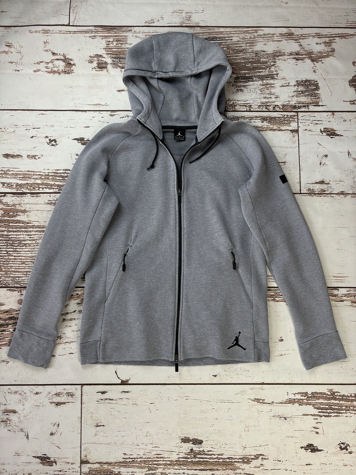 Jordan Brand Air Jordan Grey Zip Hoodie Drill Size US L / EU 52-54 / 3 - 2 Thumbnail