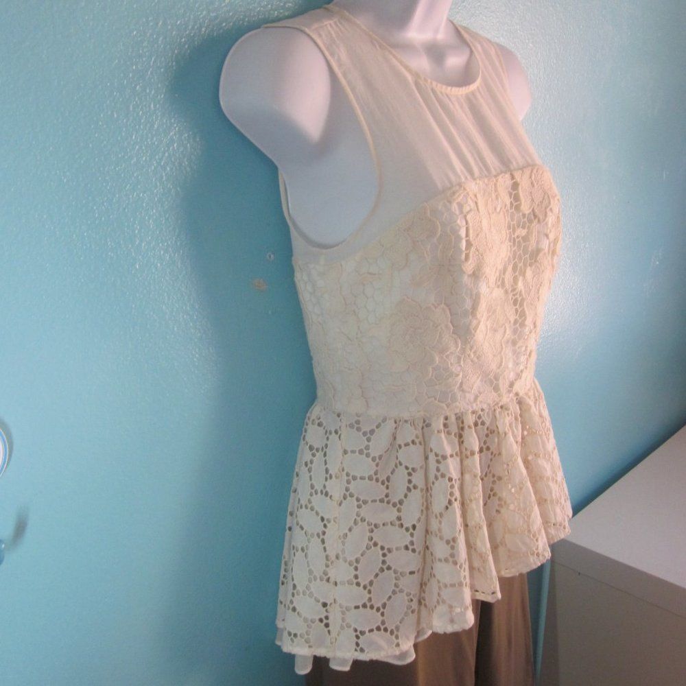 Anthropologie Floreat Anthropologie Size 2 Blouse Ivory Size XS / US 0-2 / IT 36-38 - 4 Thumbnail