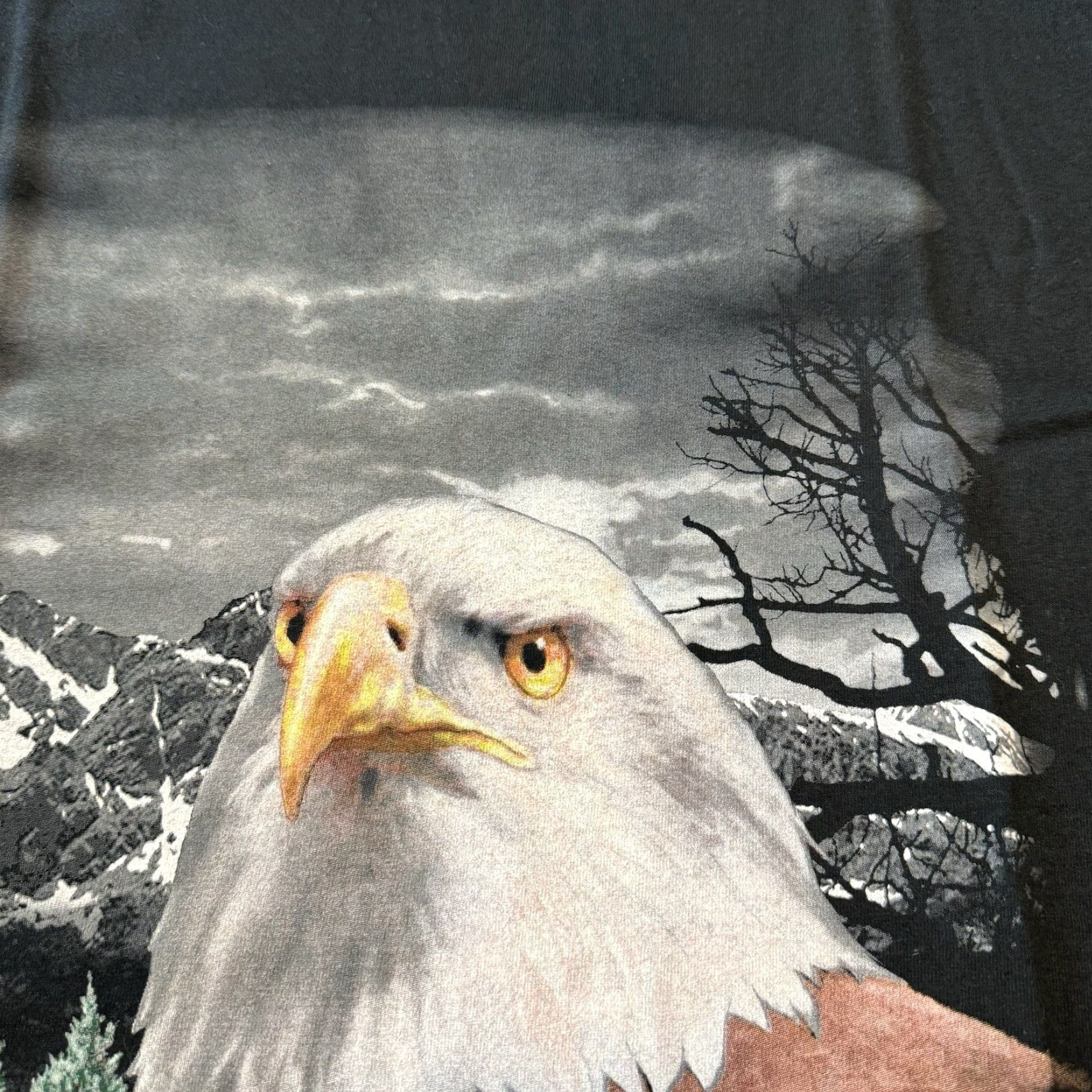 Vintage VINTAGE 90s Eagle All Over Print T Shirt Large Nature Wild Animal Flying Bird Mens Black Cotton TNT Crew Neck Short Sleeve 1990s 1990s Size US L / EU 52-54 / 3 - 4 Thumbnail
