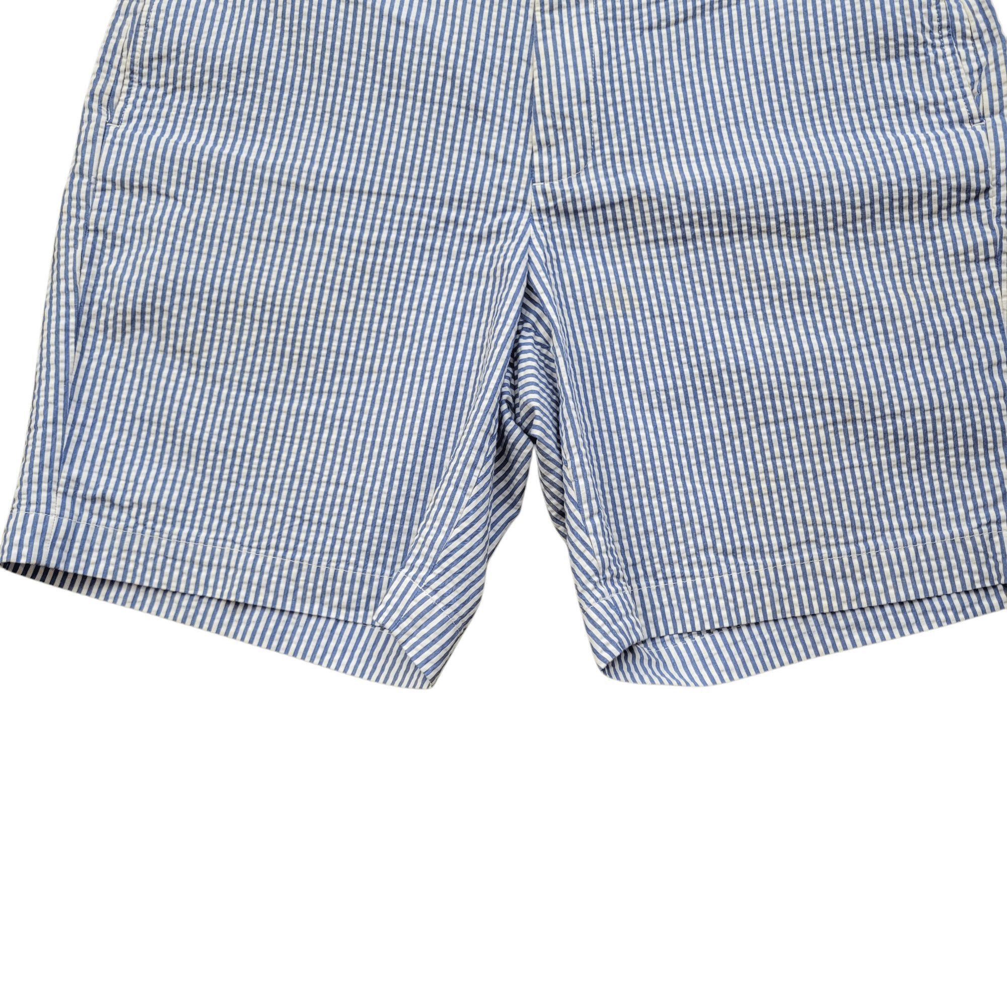 Brooks Brothers Brooks Brothers Seersucker Chino Shorts Blue White 100% 36 Size US 36 / EU 52 - 6 Thumbnail