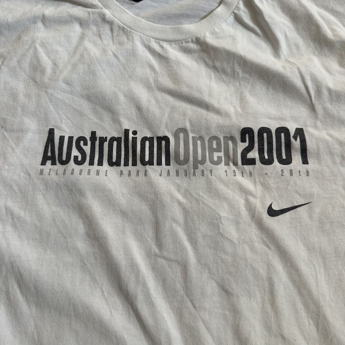 Nike × Vintage Vintage Distressed Nike Tennis Australia Open 2001 Shirt Size US XL / EU 56 / 4 - 2 Thumbnail