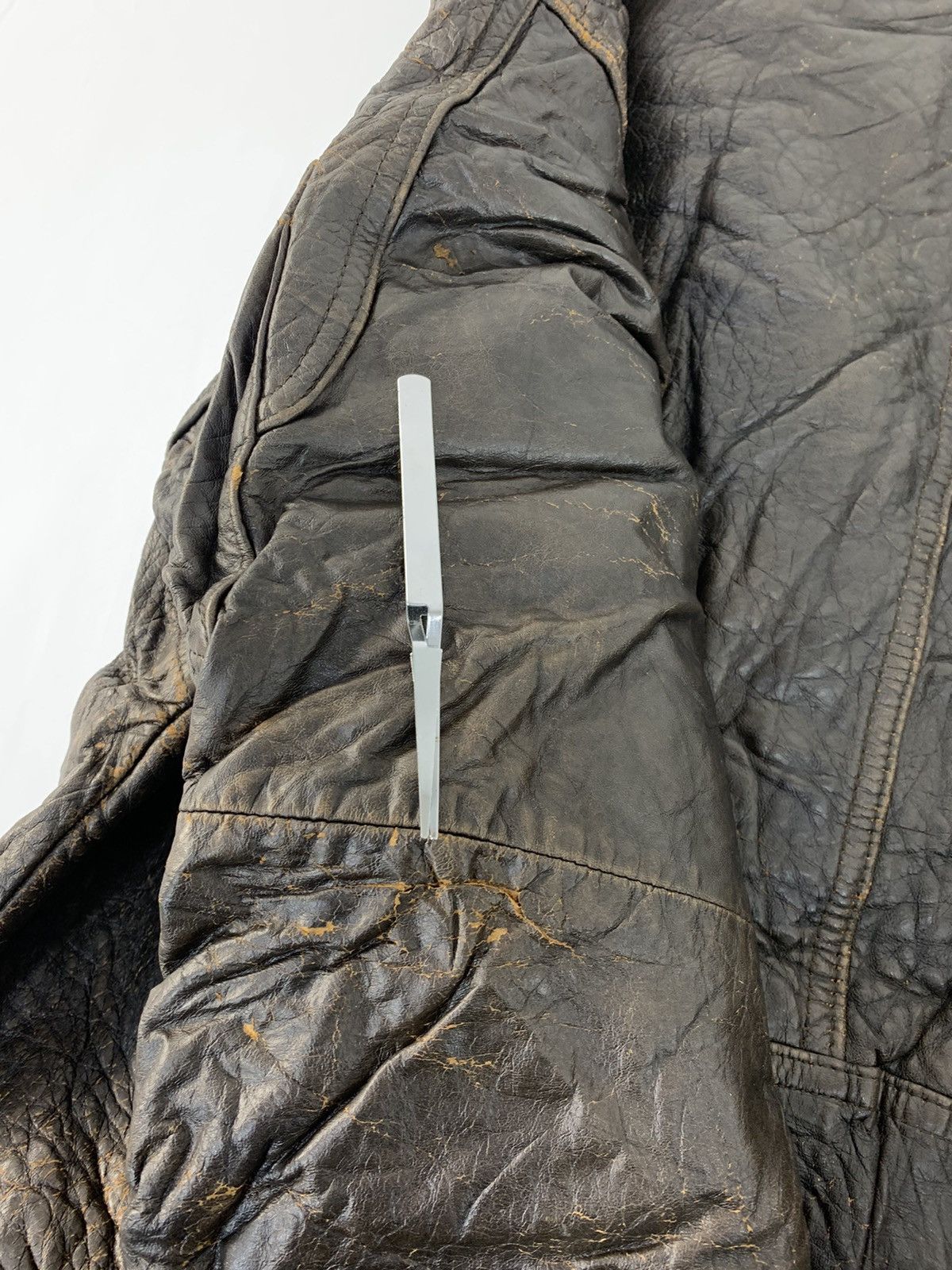 Genuine Leather 90s Japanese Uno Uomo Bomber Leather Jacket Sherpa Inner Size US L / EU 52-54 / 3 - 14 Thumbnail