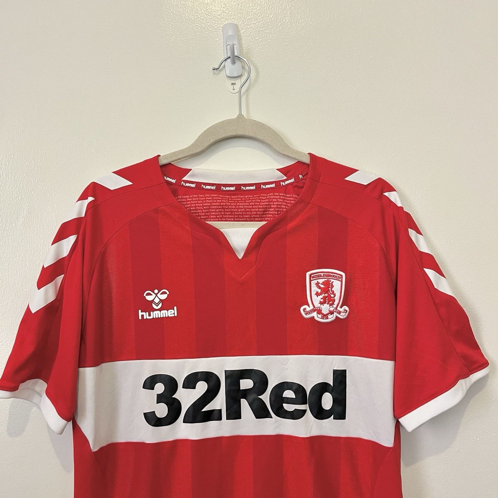 Hummel 2019 Hummel Middlesbrough Home Soccer Jersey 32Red Sz M Size US M / EU 48-50 / 2 - 2 Thumbnail