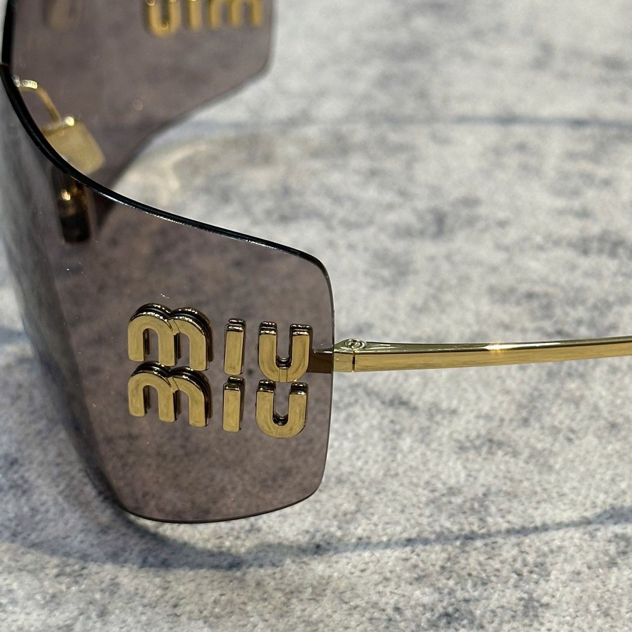 Miu Miu MIU MIU MU 54YS 5AK06I Sunglasses GOLD Size ONE SIZE - 3 Thumbnail