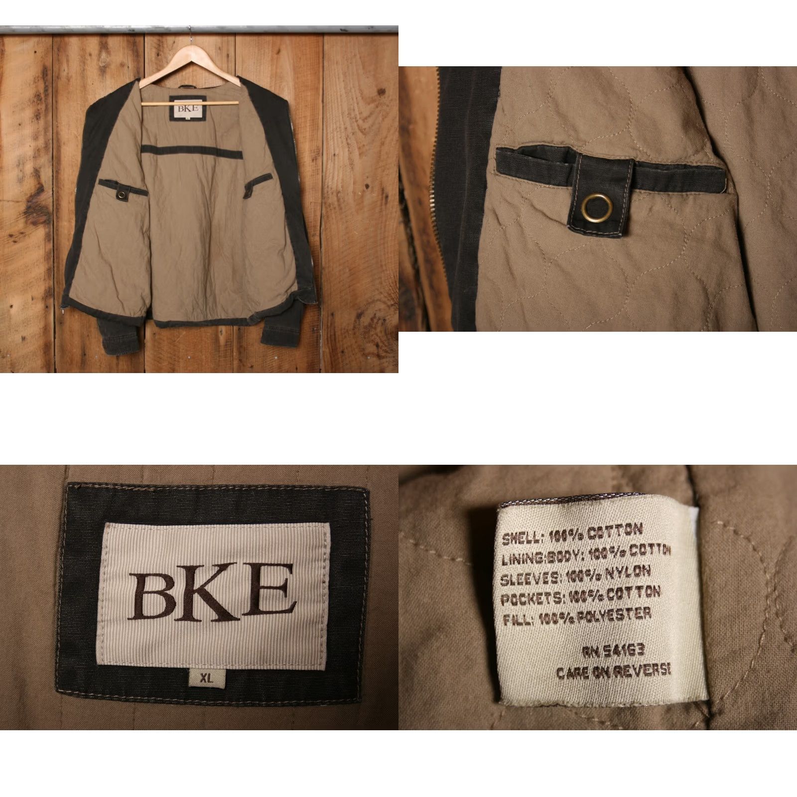 Vintage Buckle Brown Washed Canvas Quilt Lined Insulated Short Jacket Sz. XL Mens Size US 36 / EU 52 - 8 Thumbnail