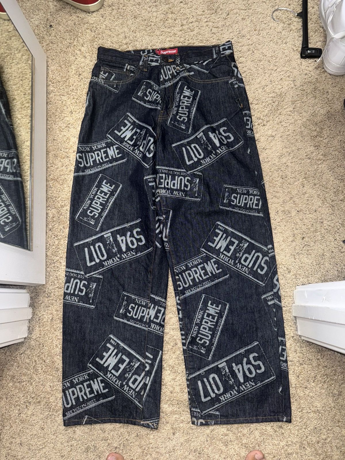 Supreme Supreme S-Logo Rigid baggy jeans - 30 | Grailed