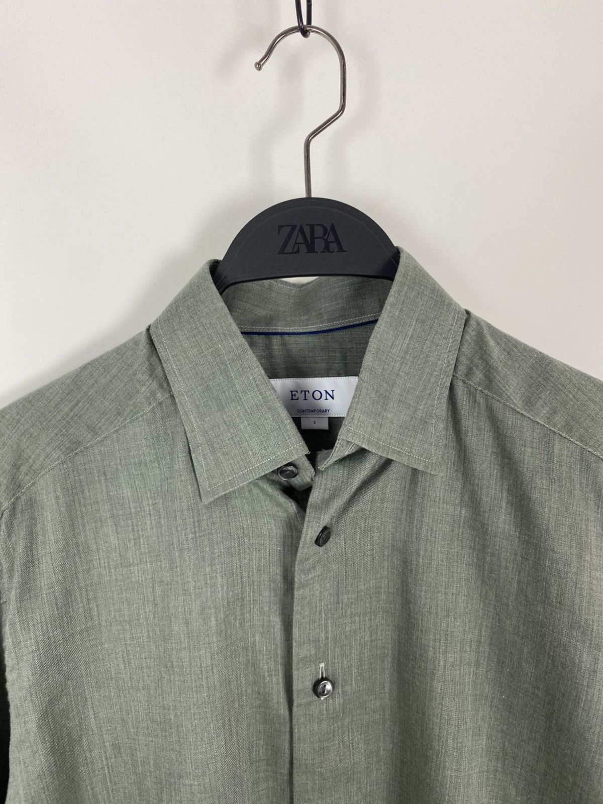 Eton Eton Contemporary Green Shirt Fine Light Twill Size US S / EU 44-46 / 1 - 3 Thumbnail