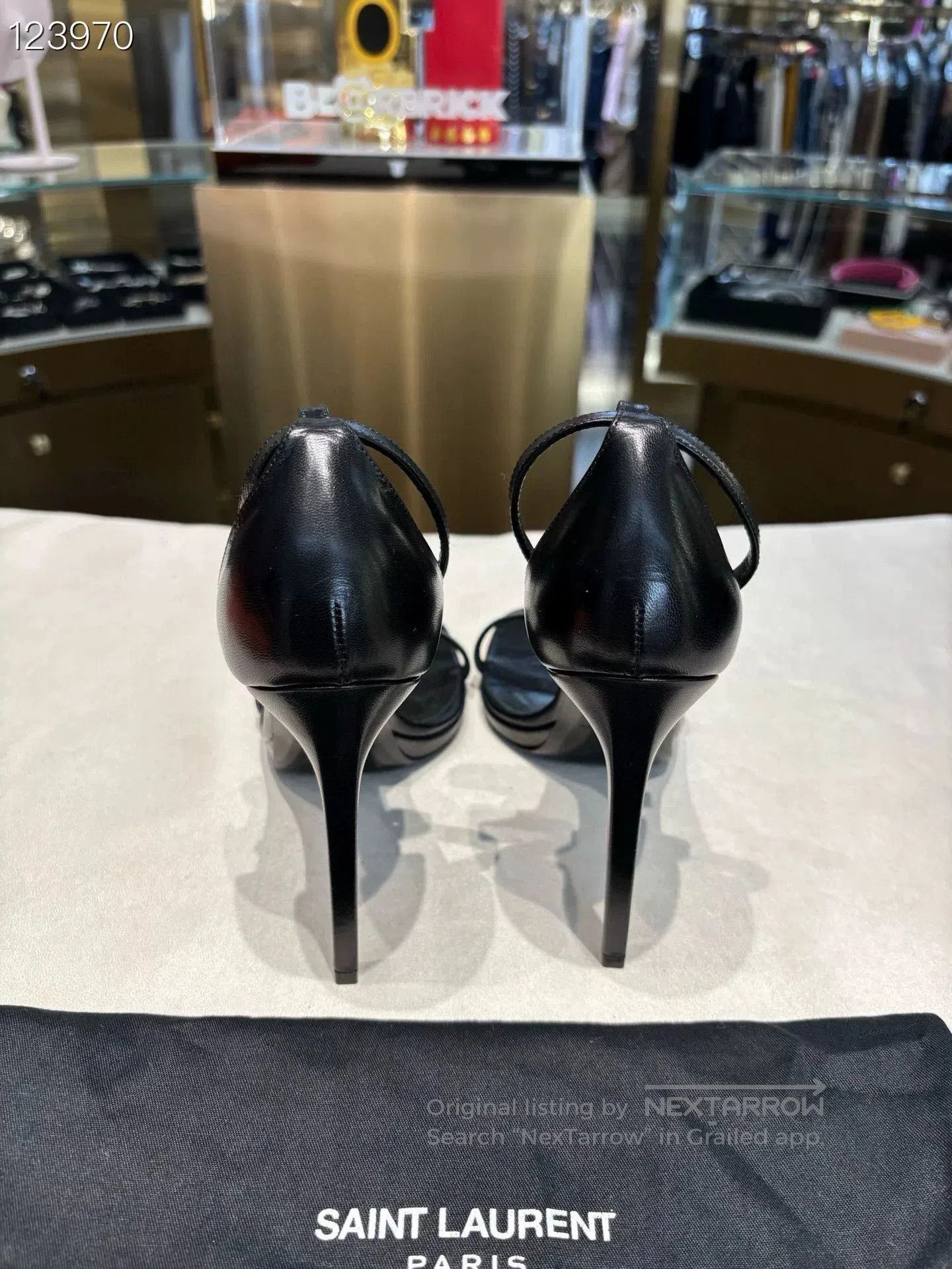 Saint Laurent Paris Saint Laurent Classic Black Strappy Heels. Size US 6 / IT 36 - 4 Thumbnail