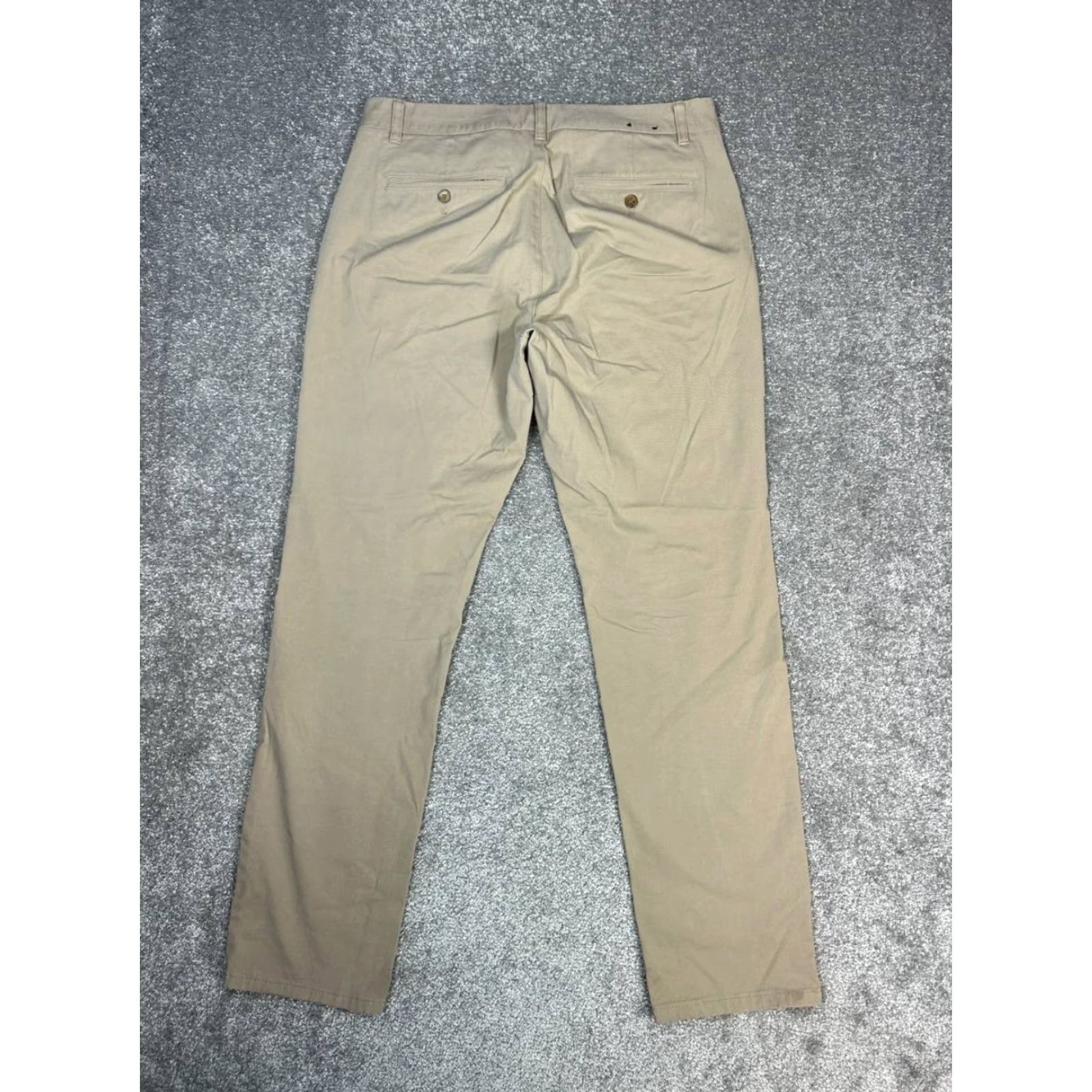 Bonobos Bonobos Chino Pants Mens 32 Beige Cotton Stretch Slim Fit Mid Rise Straight Leg Pants Size US 32 / EU 48 - 2 Thumbnail
