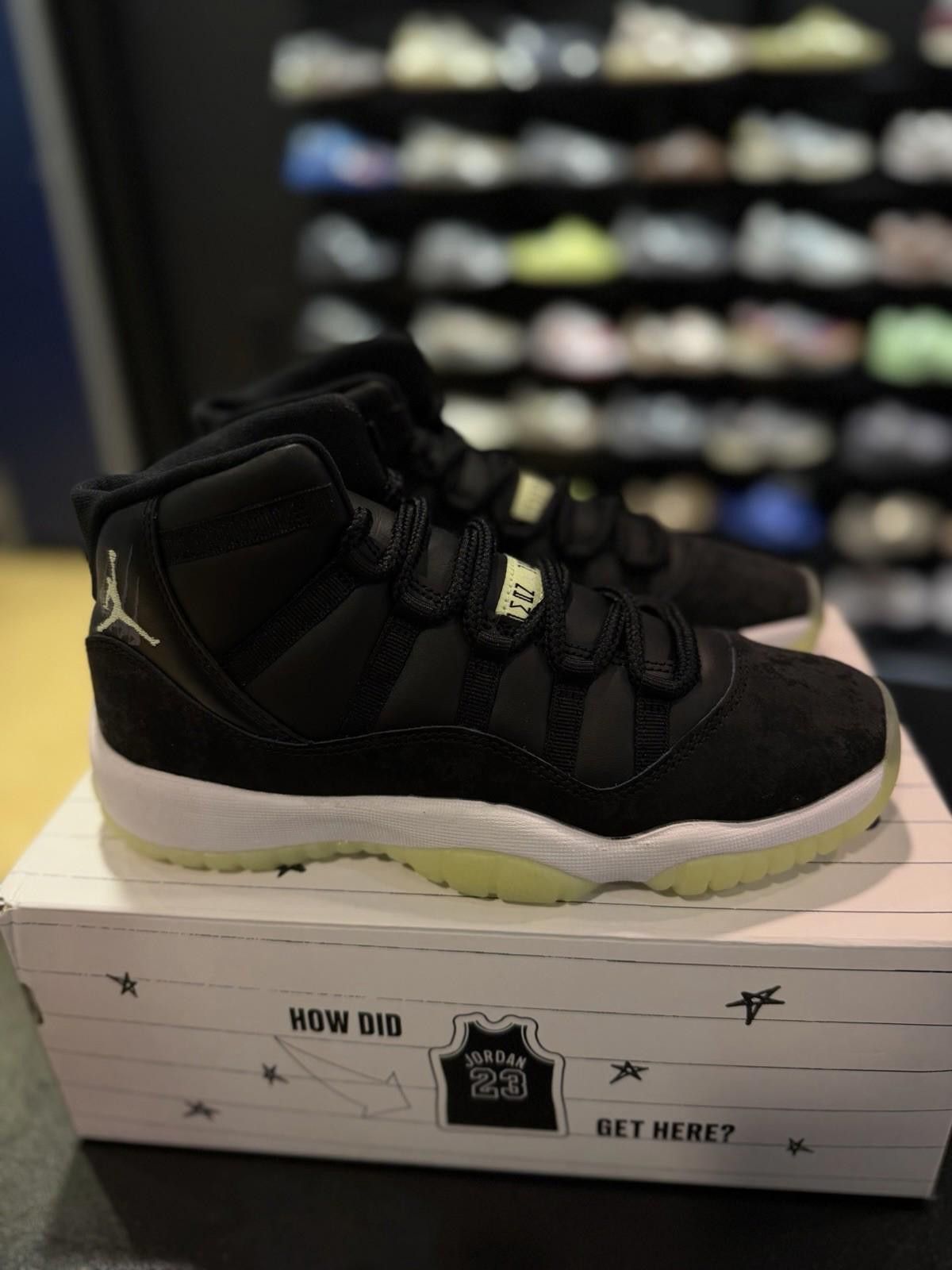 Nike Air Jordan 11 Retro GS 'Inner Beast' Black Barely Volt 7Y Size US 7 / EU 40 - 10 Thumbnail