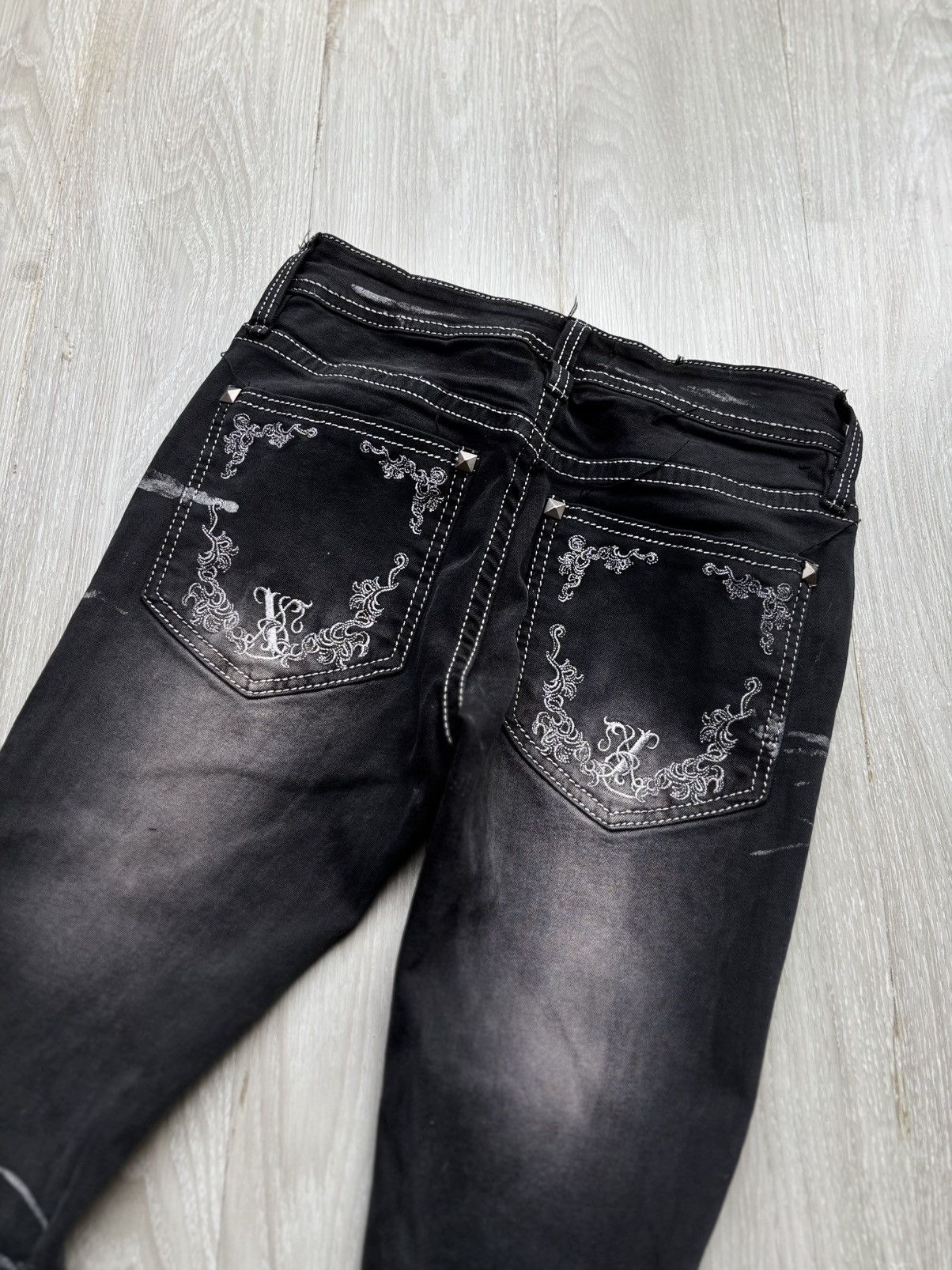 Japanese Brand XFRM skinny lace up flare jeans Size US 26 / EU 42 - 6 Thumbnail