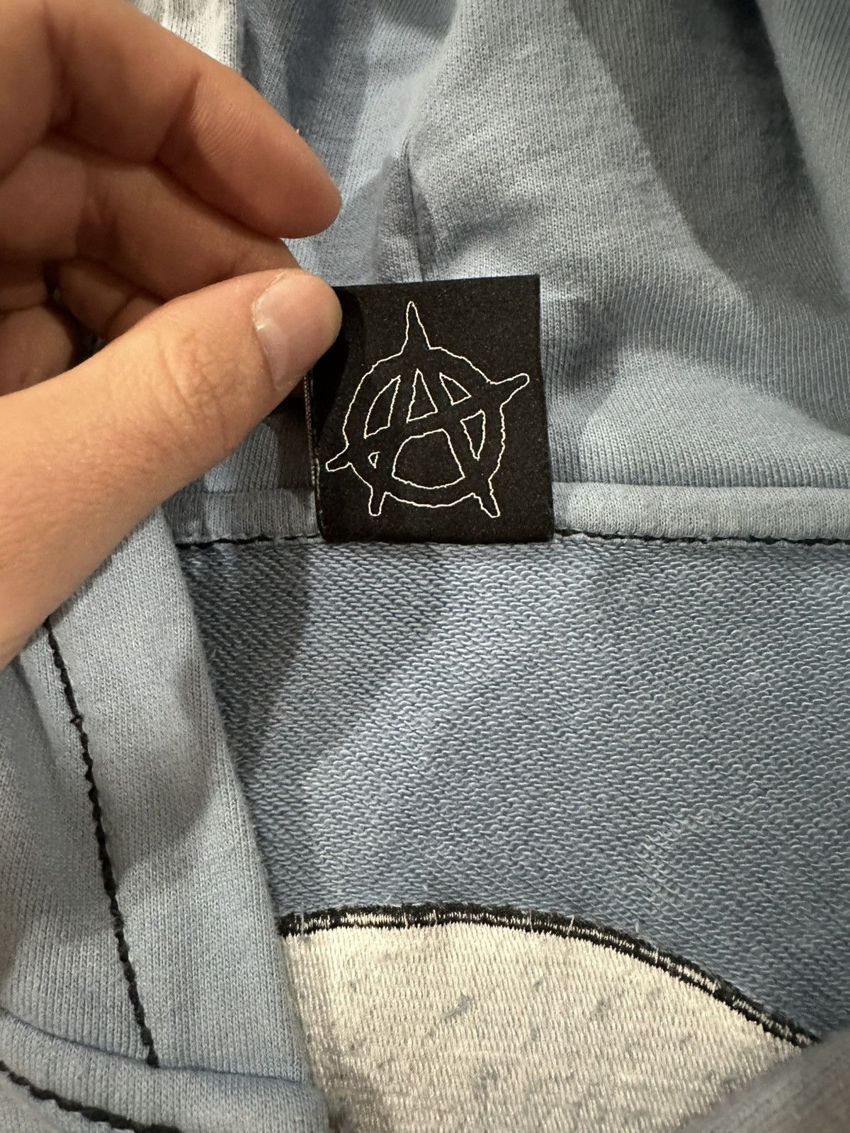 Revenge Contrast Skull Baby Blue Zip Up Size US L / EU 52-54 / 3 - 5 Thumbnail