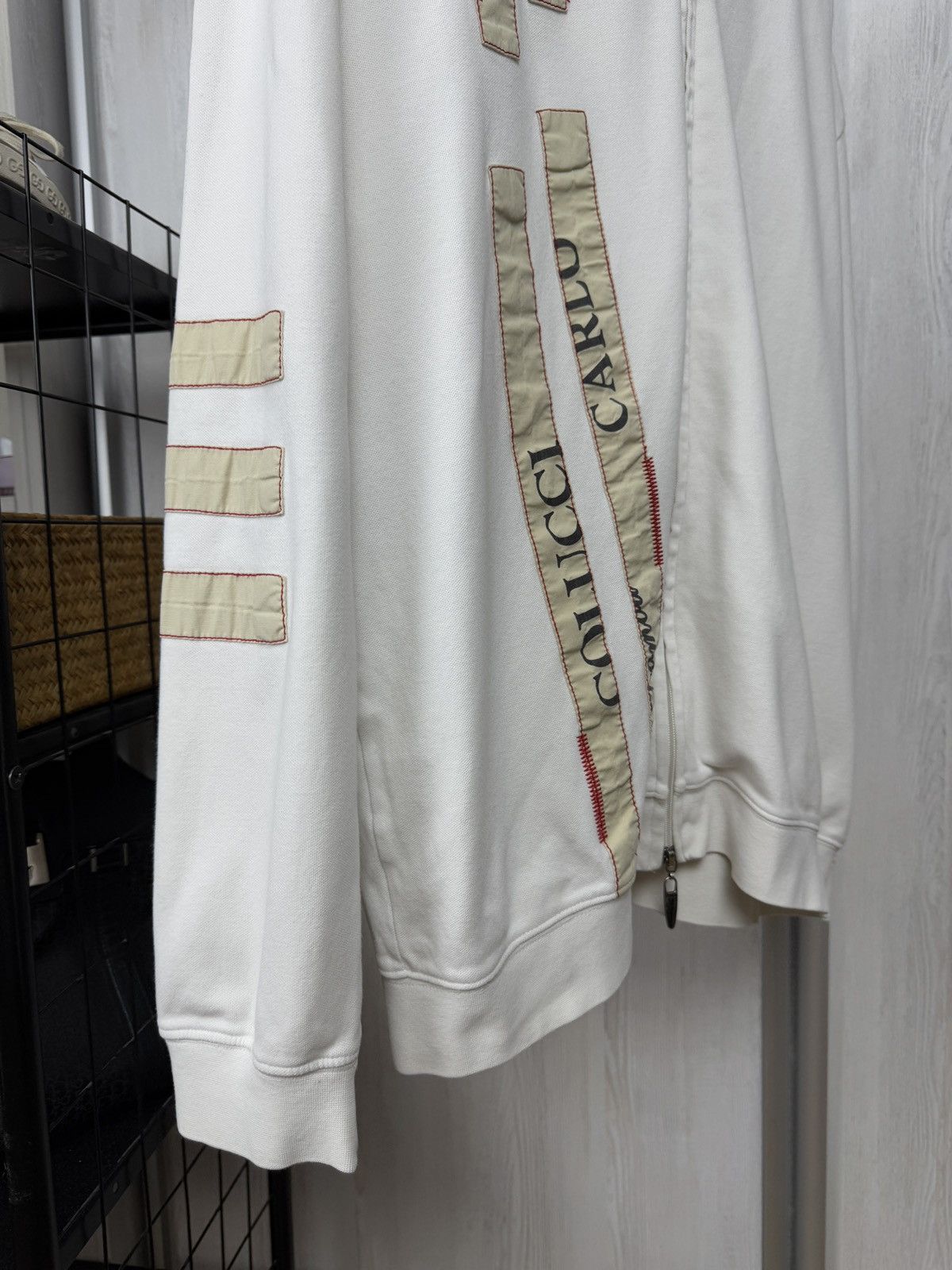 Carlo Colucci Carlo Colucci vintage white full double zip big logo sweater Size US XXL / EU 58 / 5 - 10 Thumbnail