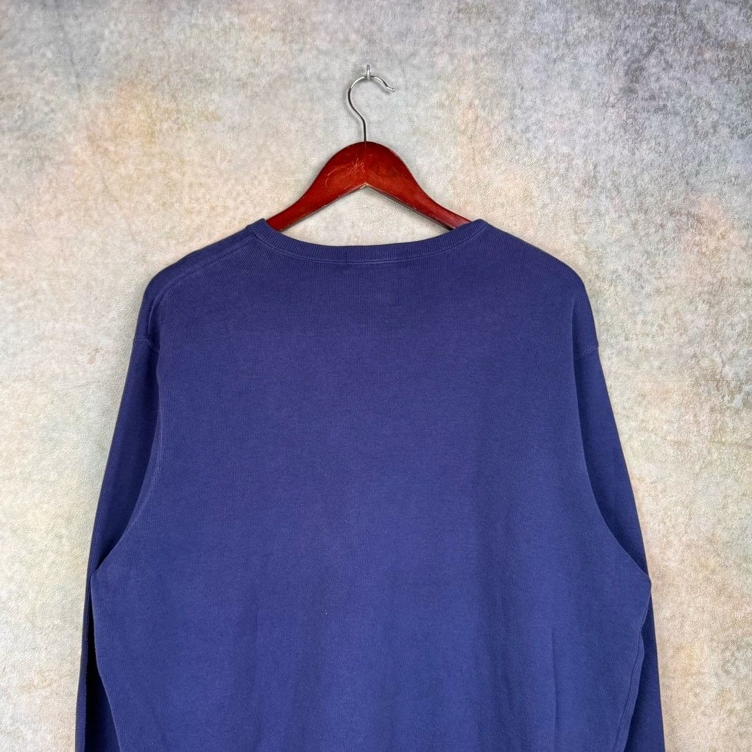 Polo Ralph Lauren × Vintage VTG 90s Polo Ralph Lauren Knit Sweater Sz L Navy Blue Size US L / EU 52-54 / 3 - 6 Thumbnail