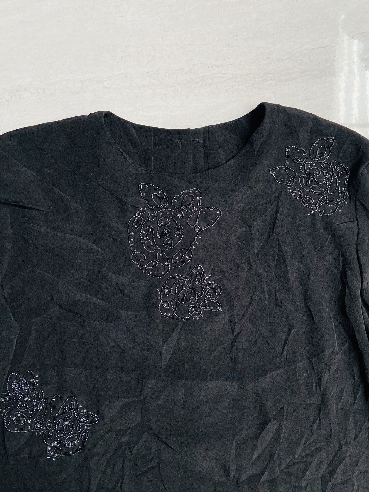 Christian Dior Monsieur CHRISTIAN DIOR Black Blouse Size M / US 6-8 / IT 42-44 - 2 Thumbnail
