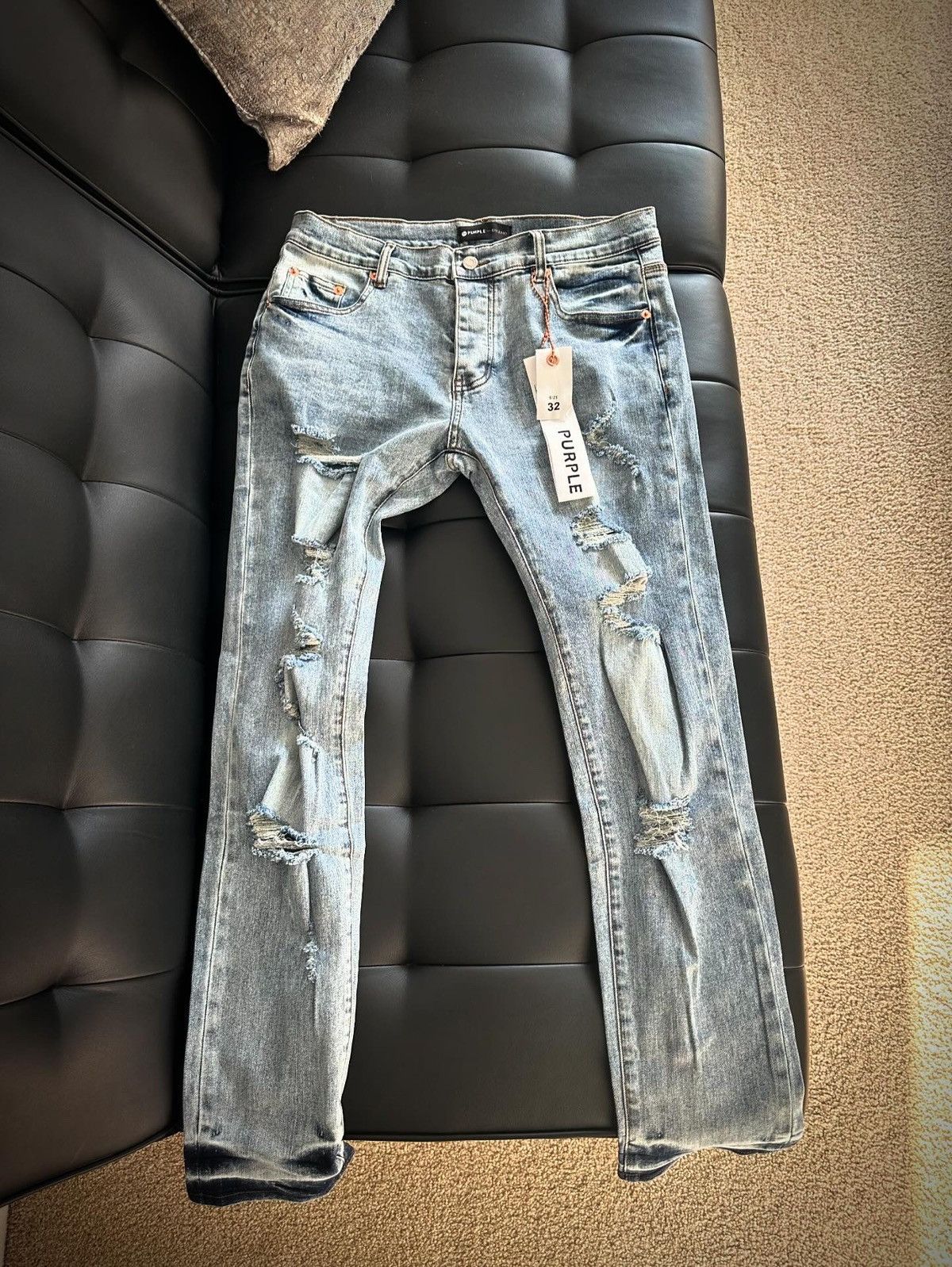 Other Mens Distressed Blue Jeans Size US 32 / EU 48 - 3 Thumbnail