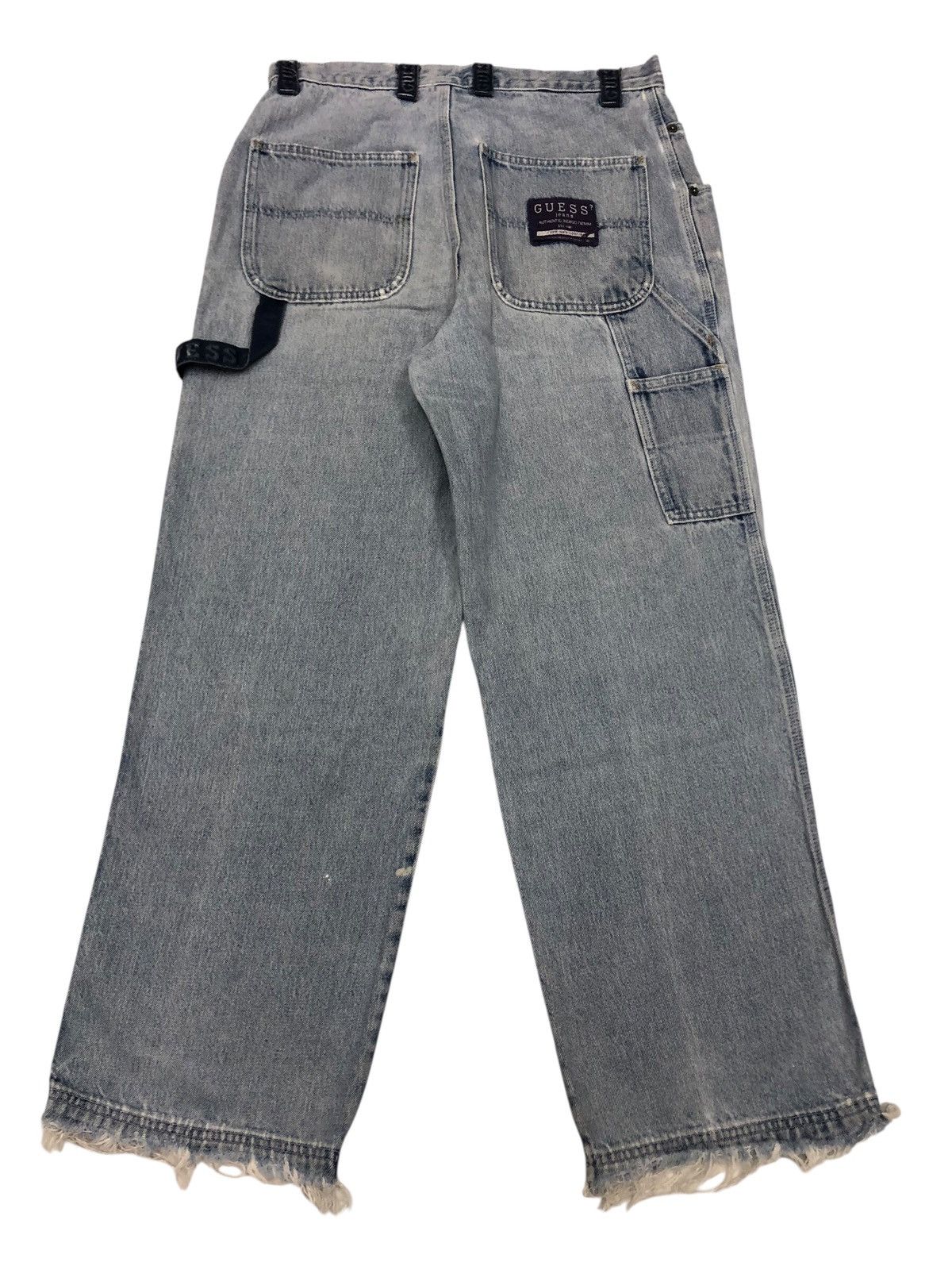 A$AP Rocky × Guess 🔥OG GUESS BLUE WASH USA BAGGY JEANS THRASHED DISTRESS DENIM Size US 32 / EU 48 - 1 Thumbnail