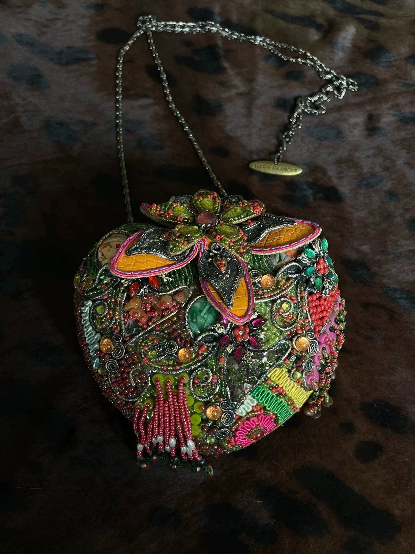 Mary Frances Mary Frances Vintage Beaded Gemstone Chain Clutch Size ONE SIZE - 4 Thumbnail