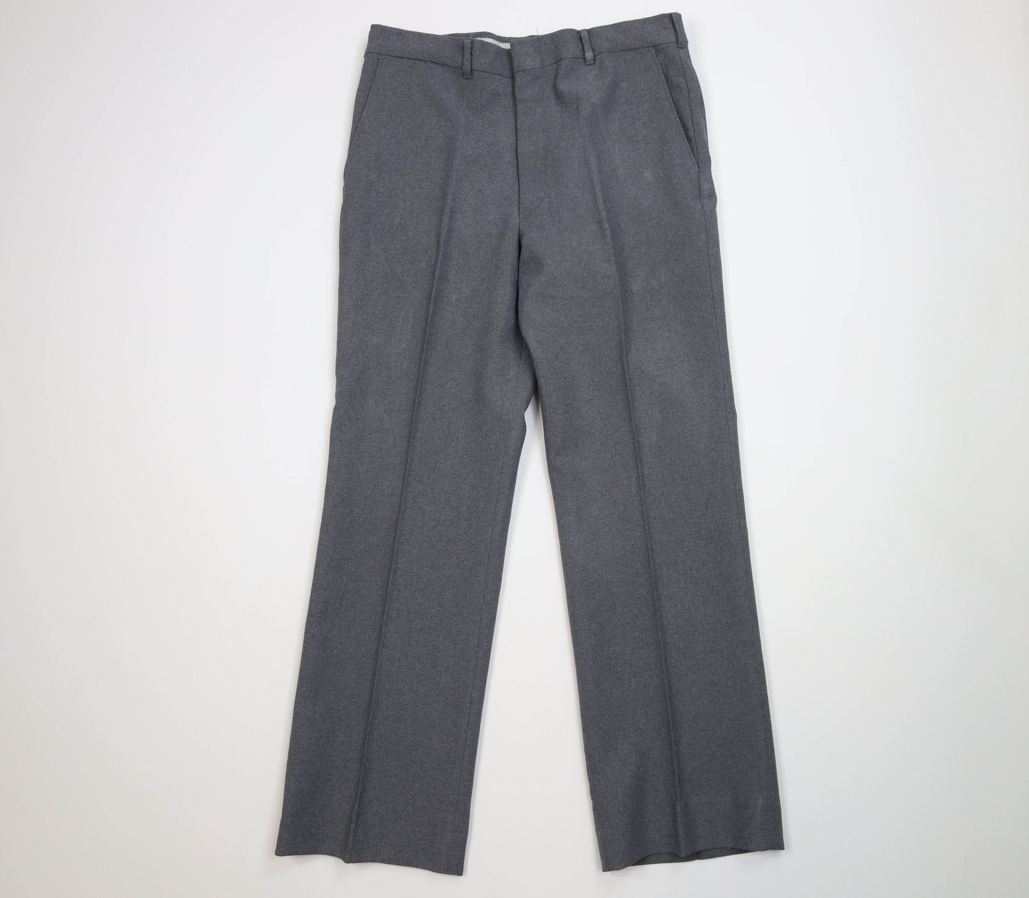 Vintage Vintage 70s Streetwear Flared Wide Leg Chino Pants Gray USA Size US 32 / EU 48 - 1 Thumbnail