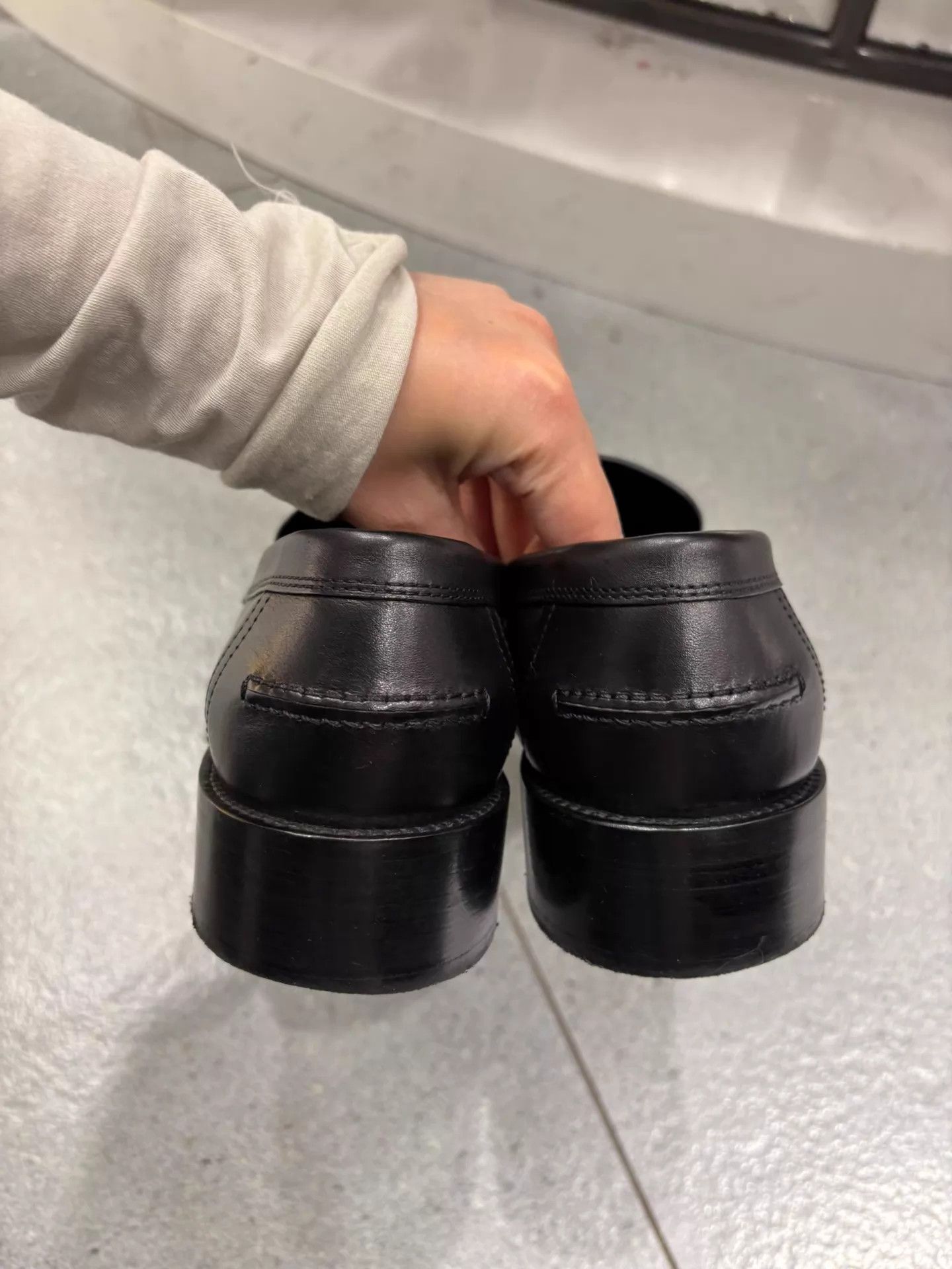 Hermes Hermes Black Silver Kelly Buckle Loafer 39 99 New Size US 8.5 / IT 38.5 - 3 Thumbnail