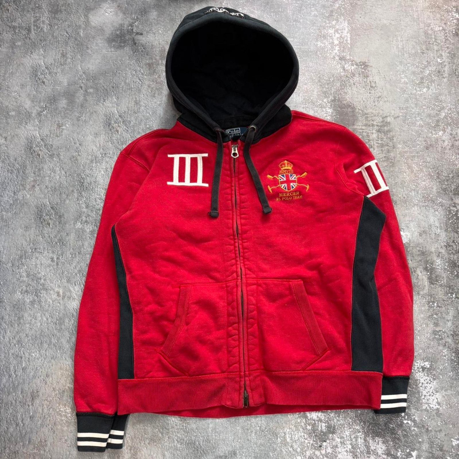 Vintage Polo Ralph Lauren The Mercer Polo Team Hoodie. Large