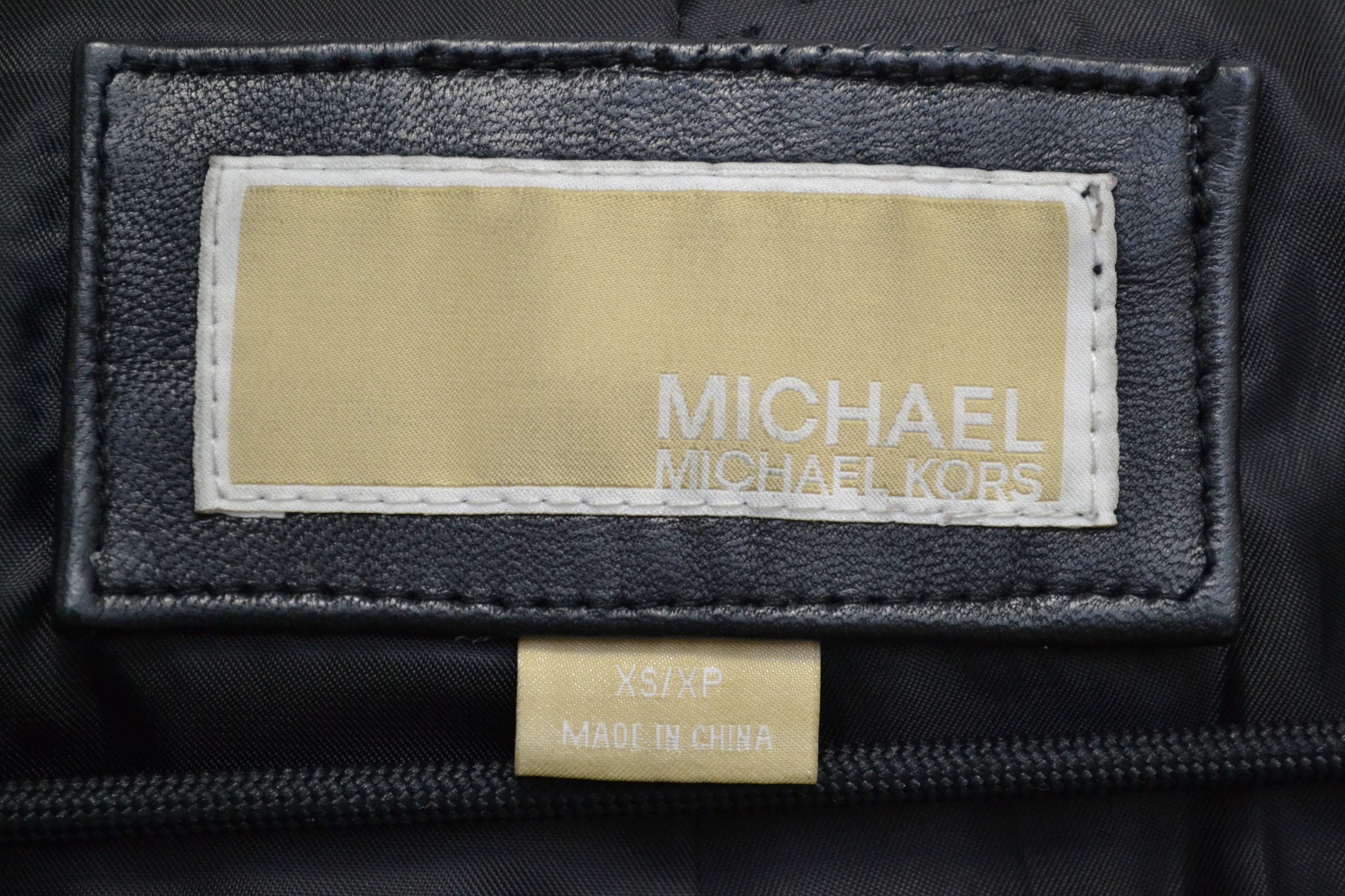 Michael Kors Michael Kors 100% Leather Women’s Black Biker Jacket Size XS / US 0-2 / IT 36-38 - 5 Thumbnail