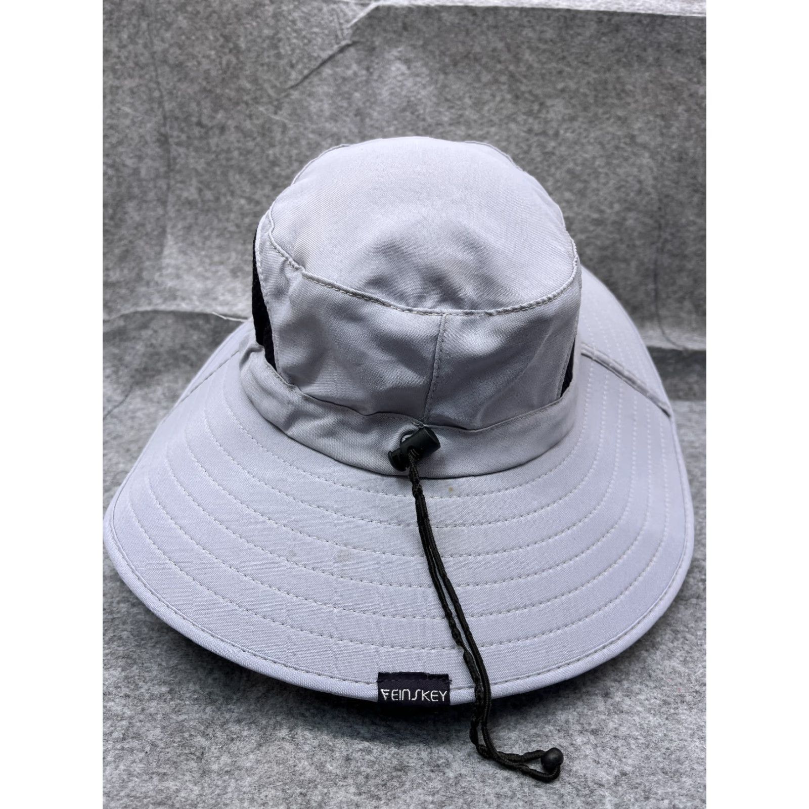 Vintage Einskey Sun Hat Adult One Size Gray Knit 100% Polyester Camp Outdoors Sun Hat Unisex Adults Size ONE SIZE - 6 Thumbnail