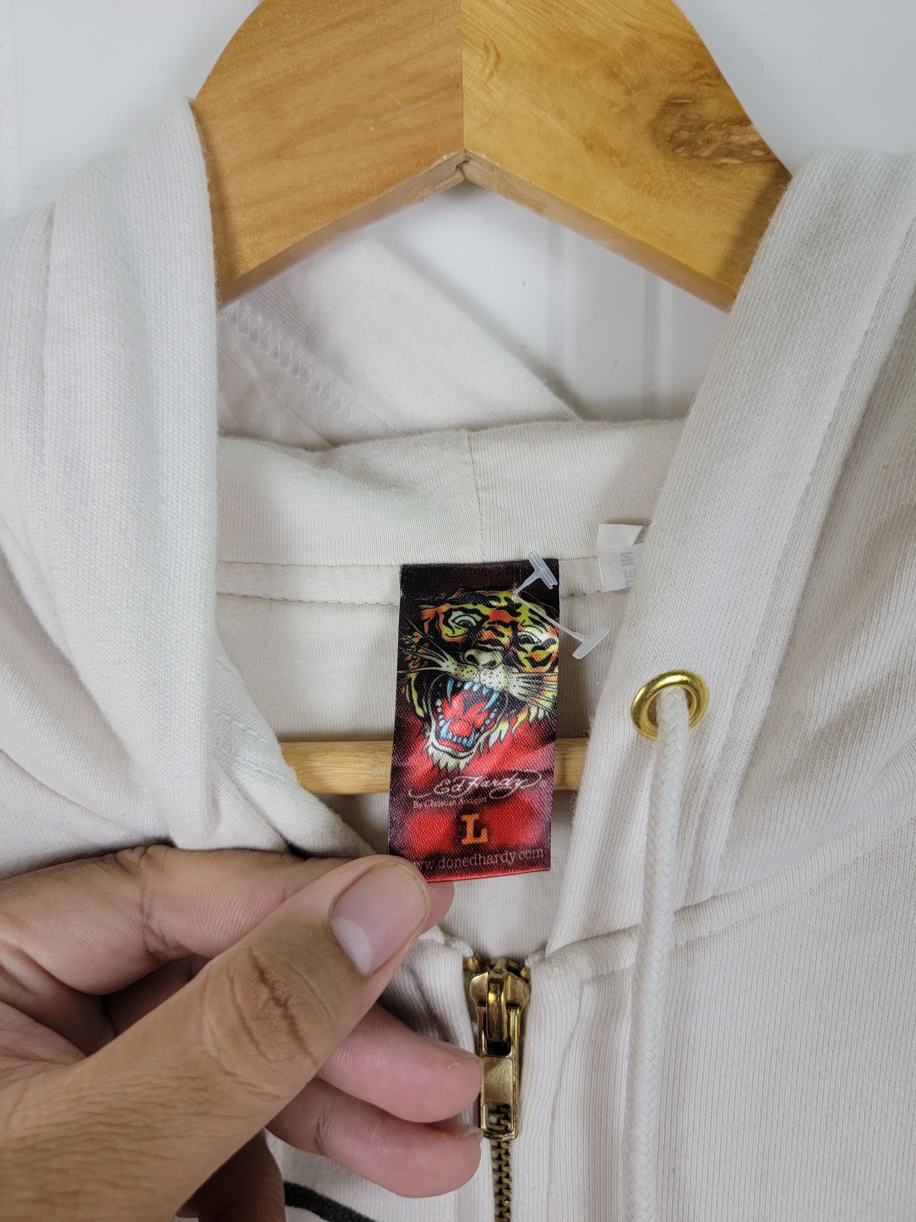 Christian Audigier × Ed Hardy × Vintage Vintage EdHardy Zipper Hoodie Size US L / EU 52-54 / 3 - 10 Thumbnail