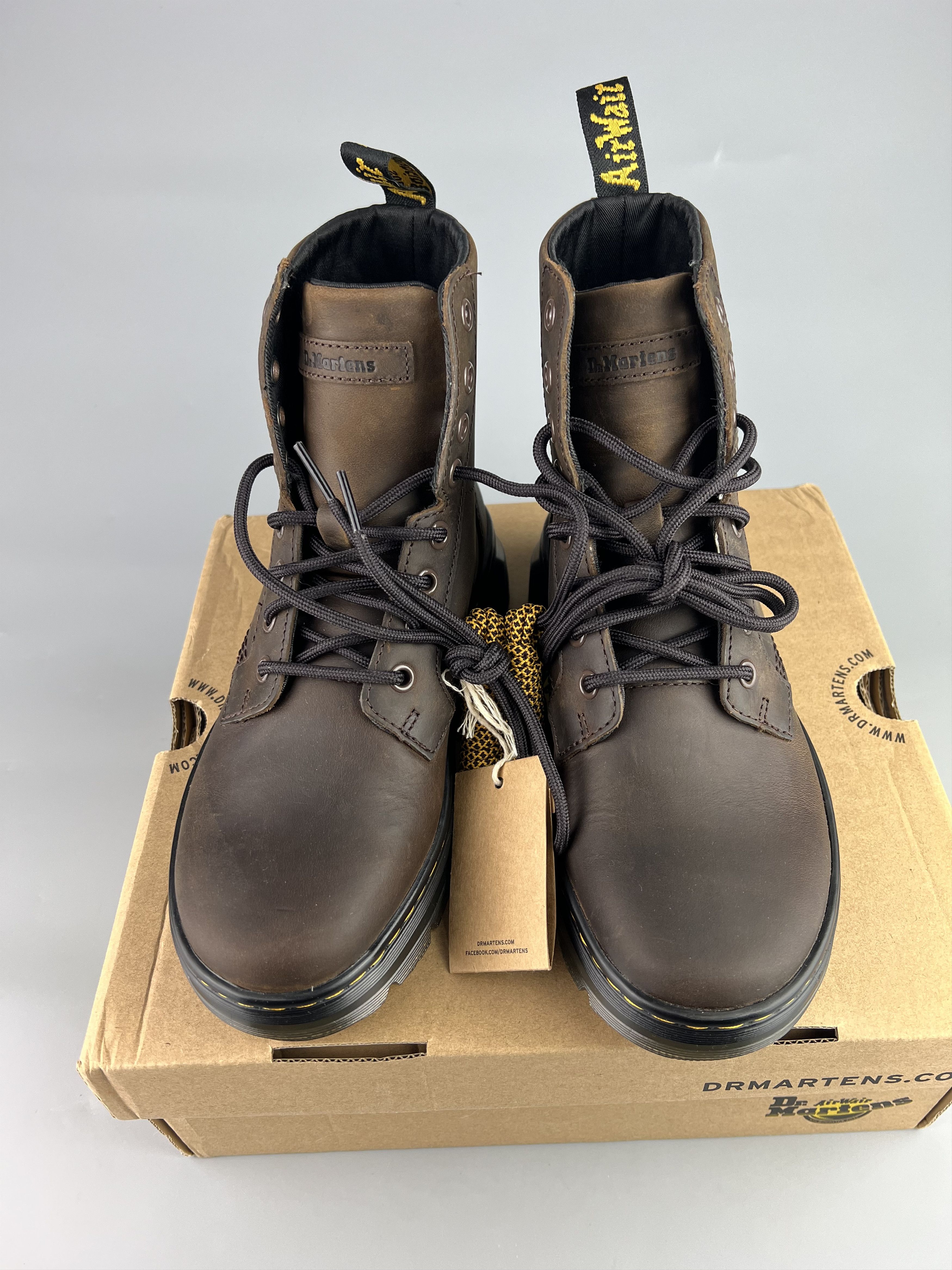 Dr. Martens Dr.Martens Combs Leather Brown Combat Boots Size US5 Size US 5 / IT 35 - 4 Thumbnail