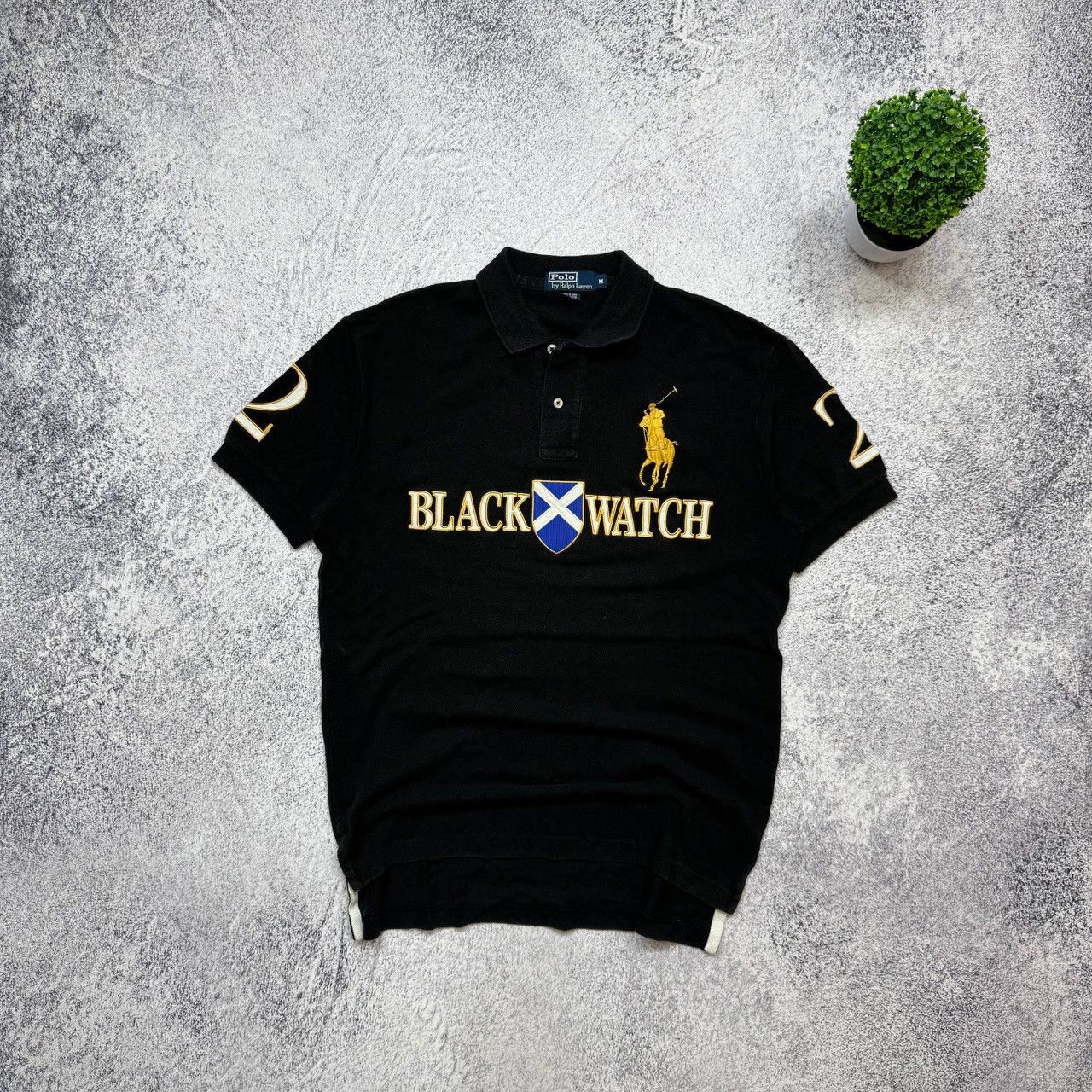 Vintage 90s Polo Ralph Lauren Black Watch #2 Big Pony Polo