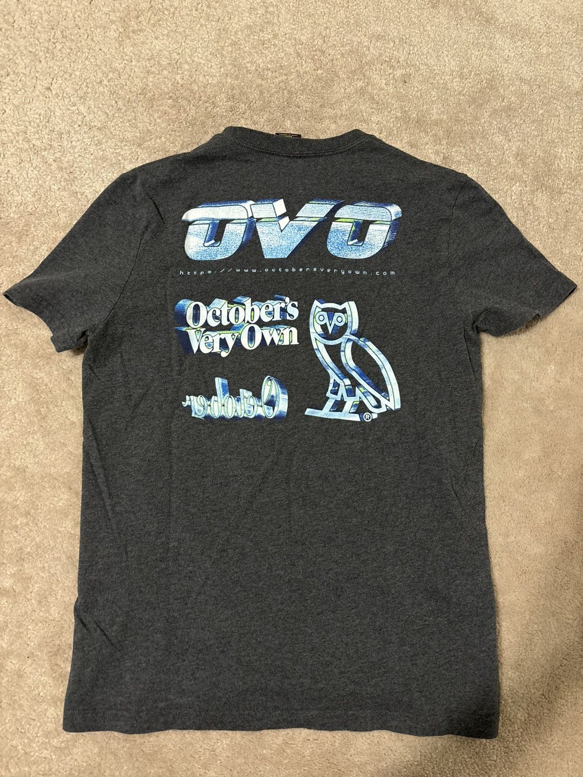 October's Very Own OVO Logos T- Shirt Dark Heather Grey/Blue Size US S / EU 44-46 / 1 - 3 Thumbnail