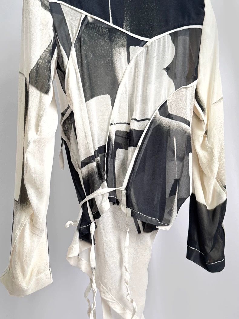Ann Demeulemeester Ann demeulemeester 2011ss Ink Silk Jacket Size XS / US 0-2 / IT 36-38 - 3 Thumbnail