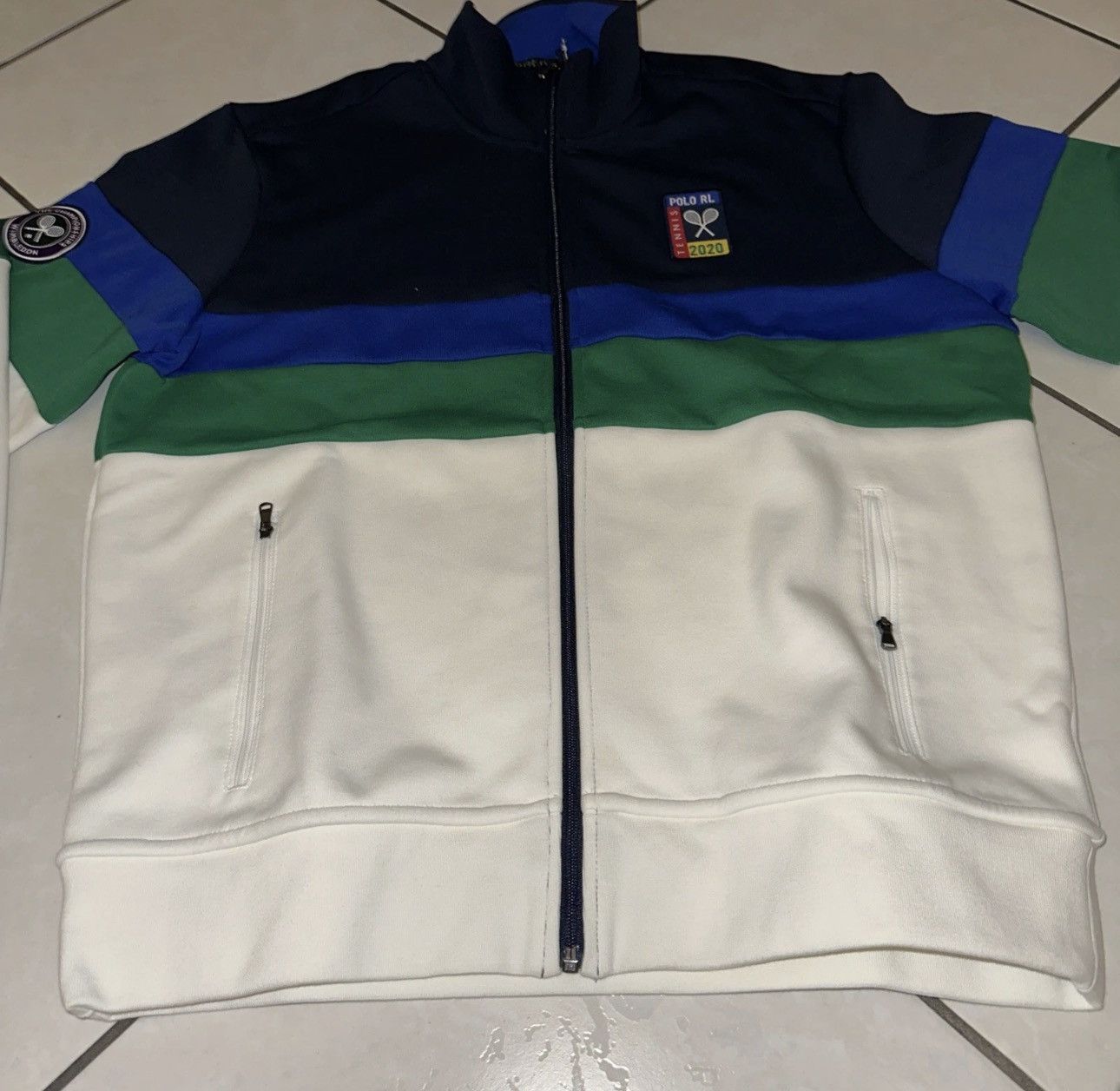 Polo Ralph Lauren Polo Ralph Lauren Wimbledon Tennis Double-Knit Track Jacket Size US L / EU 52-54 / 3 - 2 Thumbnail