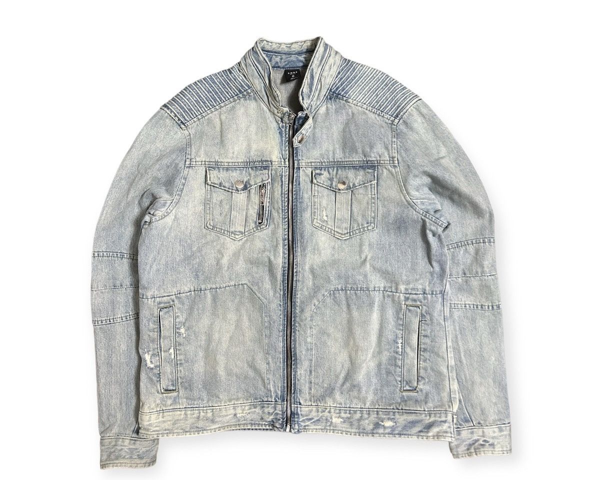 Streetwear Smog Biker Denim Jacket 