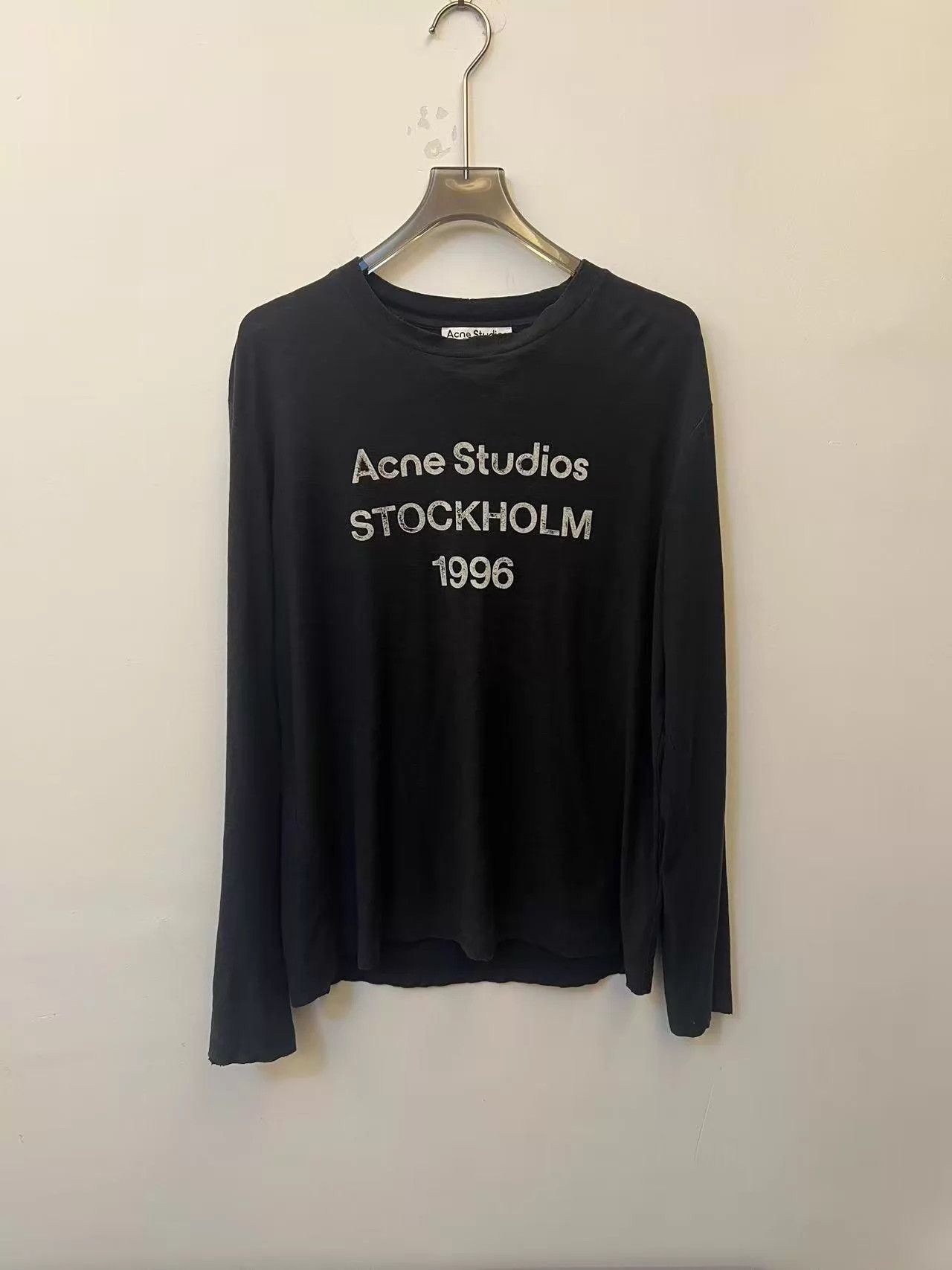 Acne Studios Acne 96 Logo Oversize Crew Sweatshirt Unisex Black Size US S / EU 44-46 / 1 - 1 Thumbnail