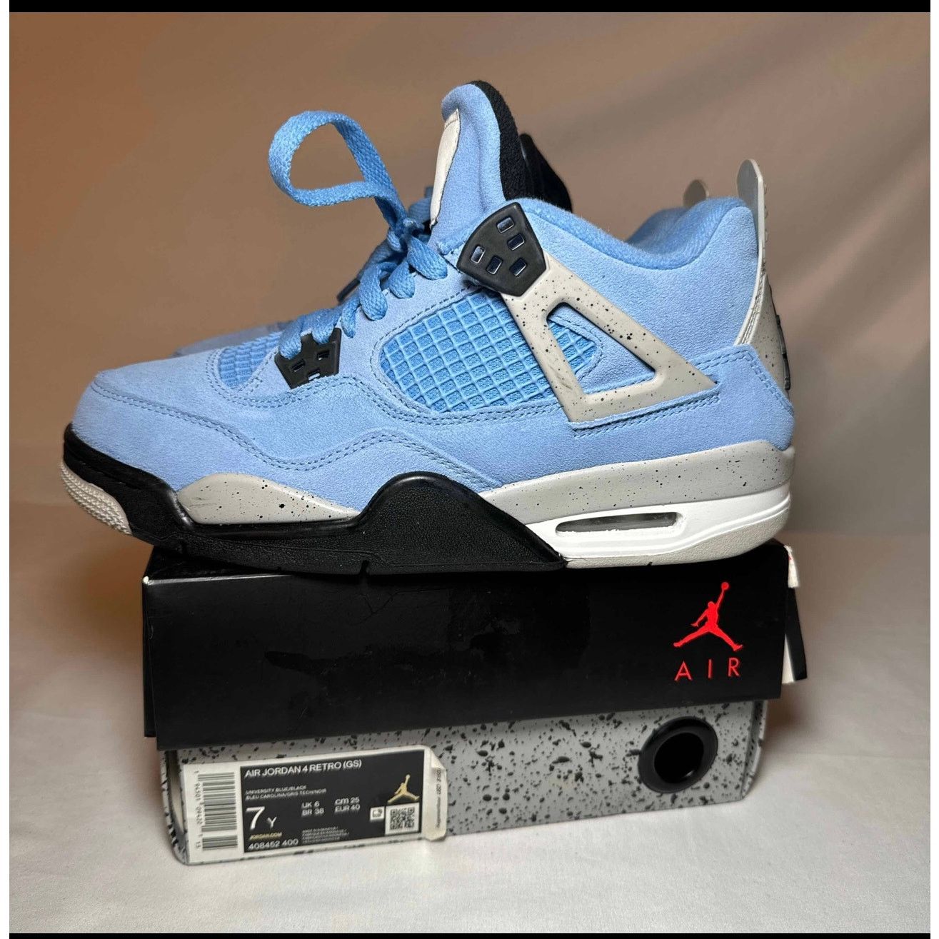Jordan Brand × Nike Size 7 - Air Jordan 4 Retro GS University Blue Men's Shoes Size US 7 / EU 40 - 8 Thumbnail