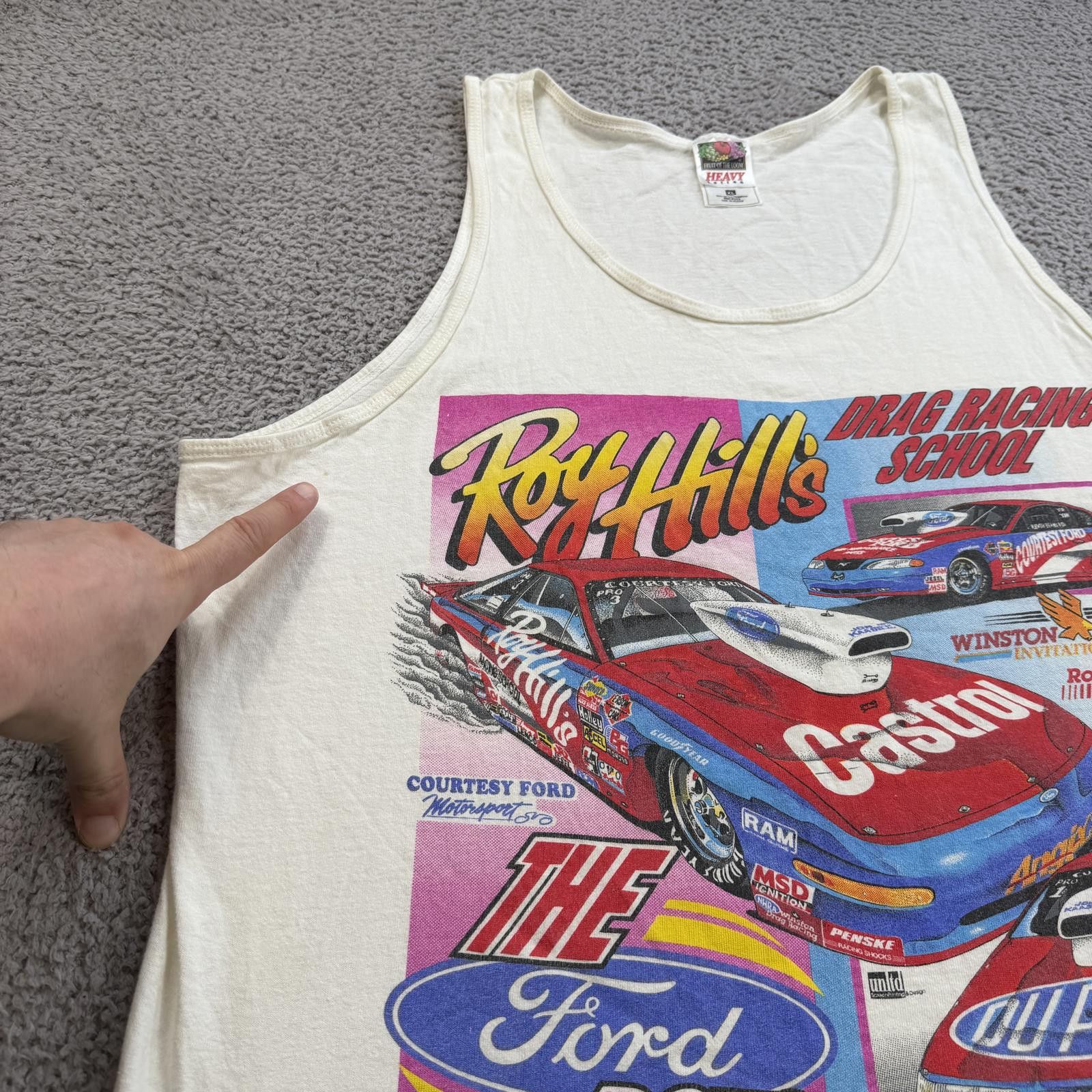Other Vintage 90s Roy Hill Drag Racing Tank Top XL Made in USA Size US XL / EU 56 / 4 - 6 Thumbnail