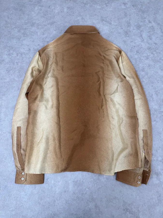 Roberto Cavalli 2000s Roberto Cavalli Camel Silk Gradient Shirt Size US M / EU 48-50 / 2 - 4 Thumbnail